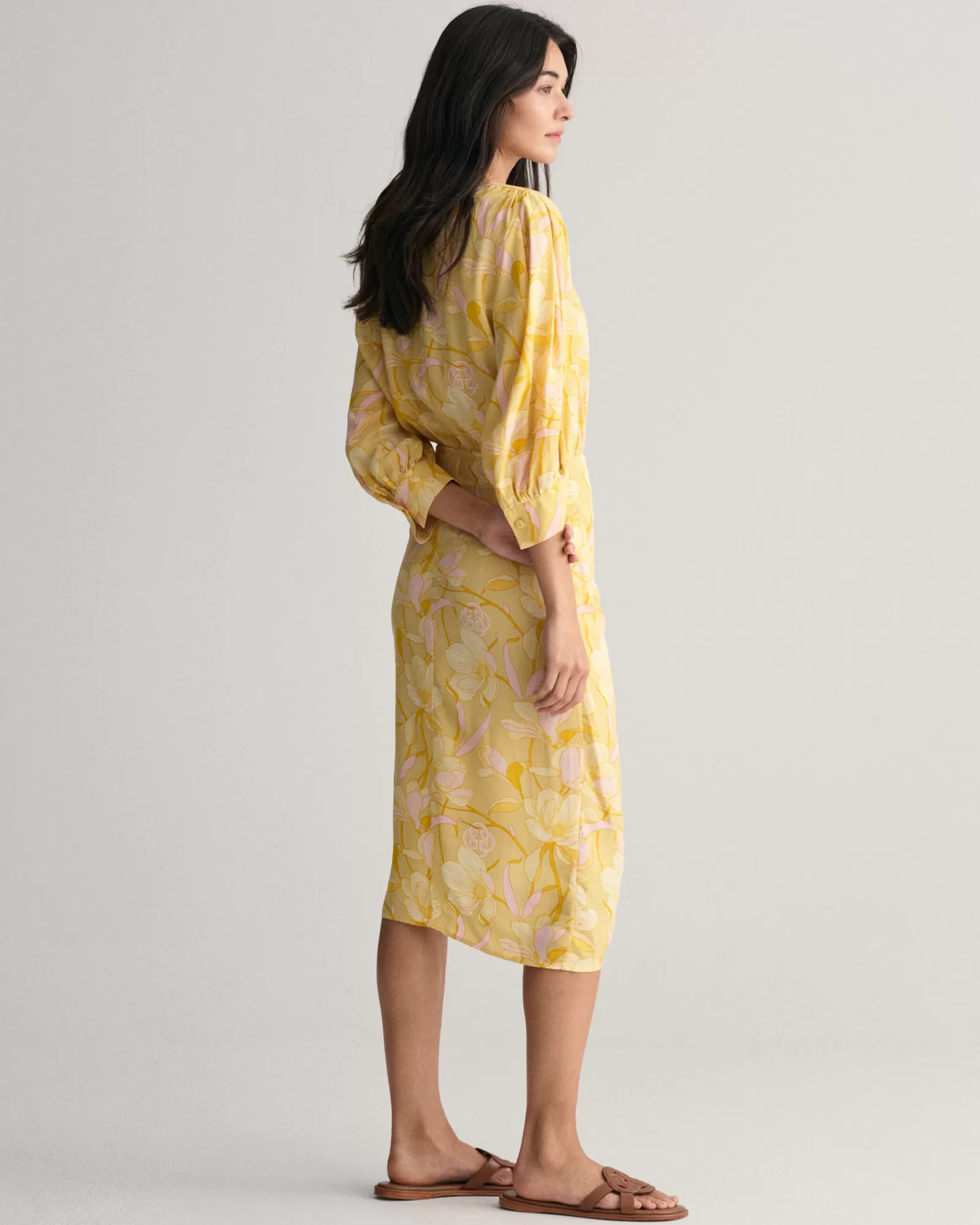 GANT Regular Fit Magnolia Print Wrap Dress | Klänningar