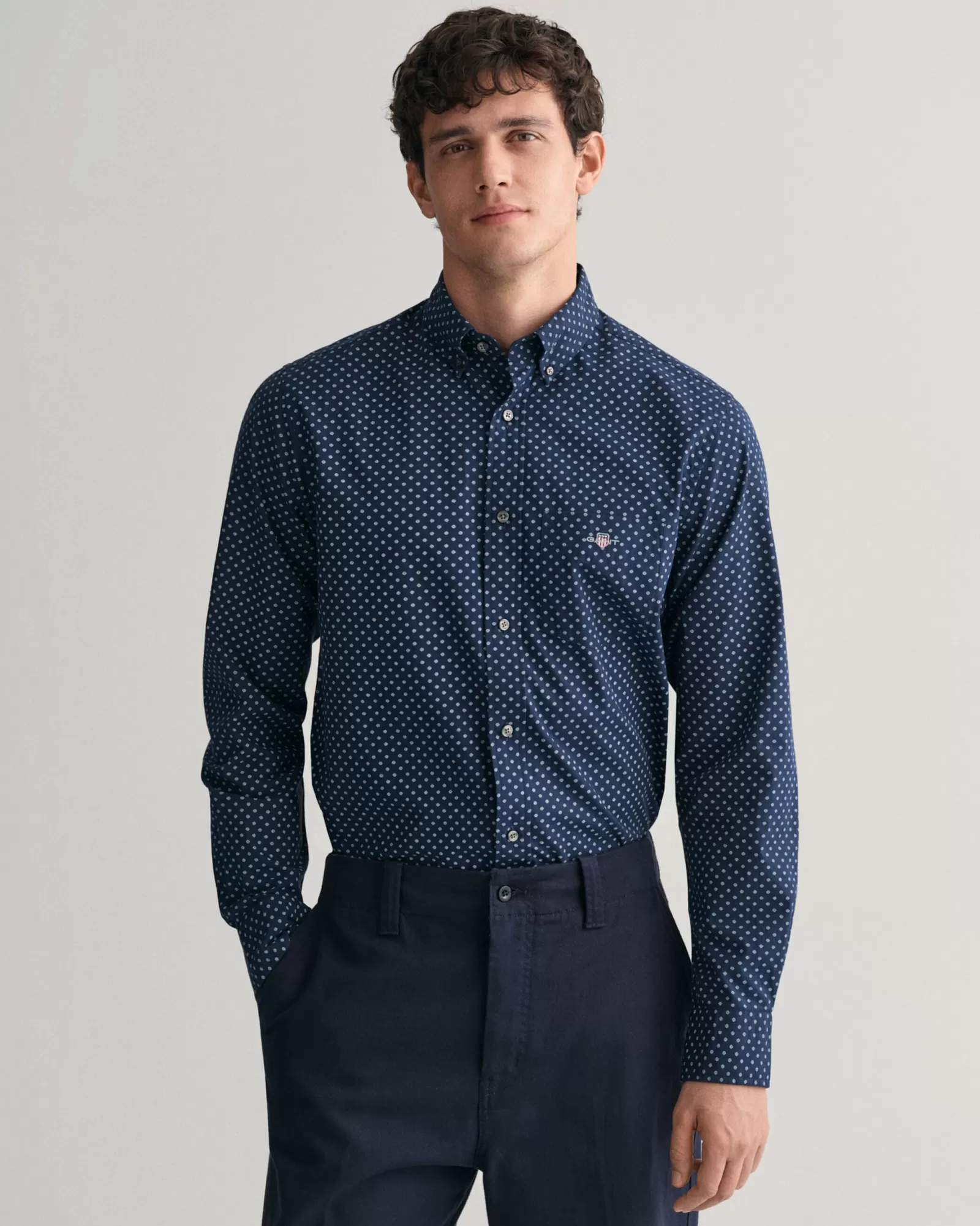 GANT Regular Fit Micro Print Shirt | Skjortor