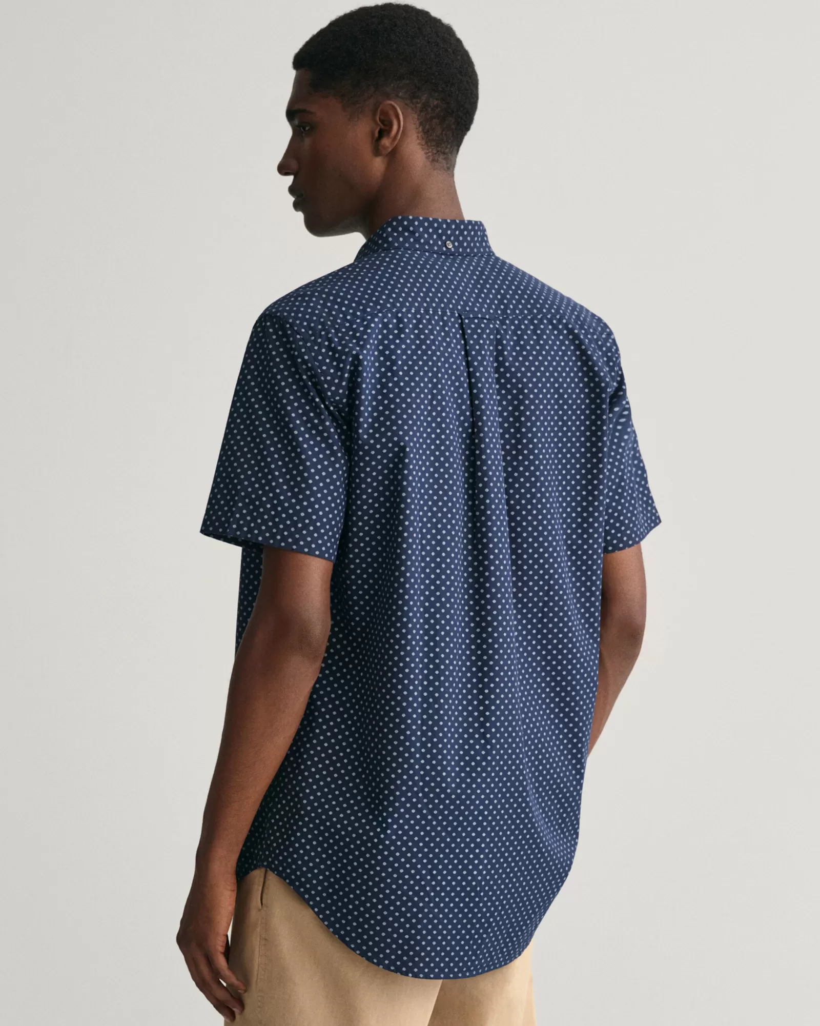 GANT Regular Fit Micro Print Short Sleeve Shirt | Skjortor