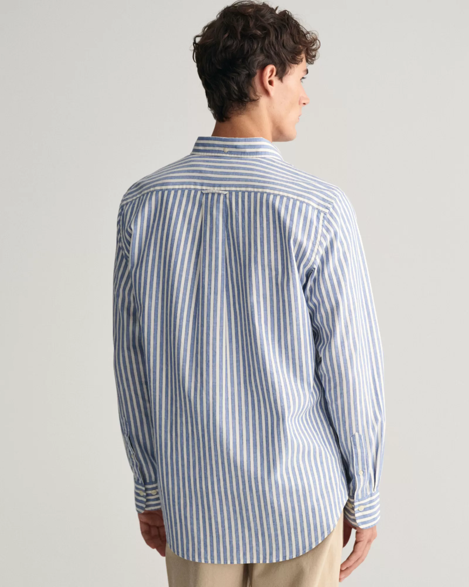 GANT Regular Fit Striped Cotton Linen Shirt | Skjortor