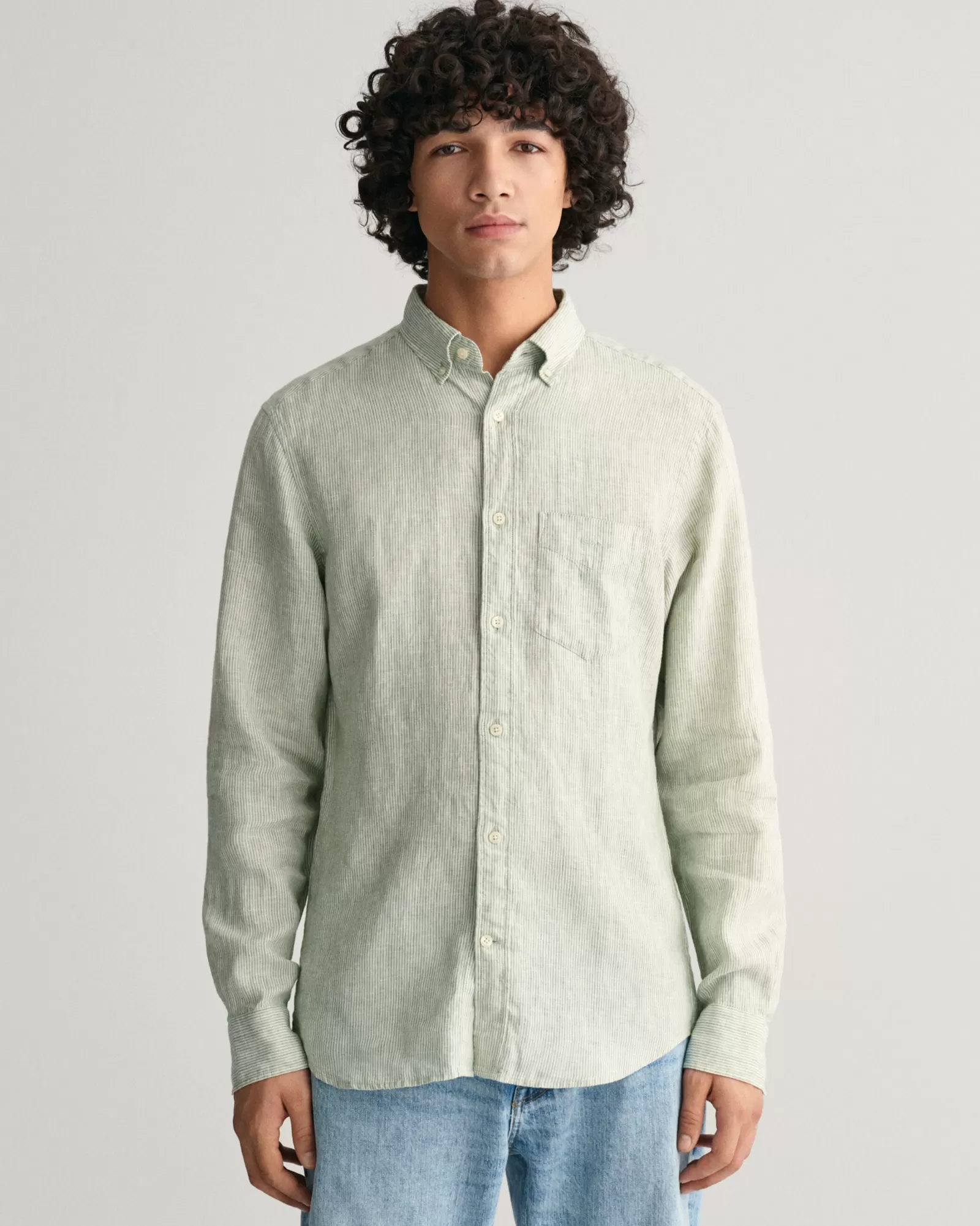 GANT Regular Fit Striped Linen Shirt | Skjortor