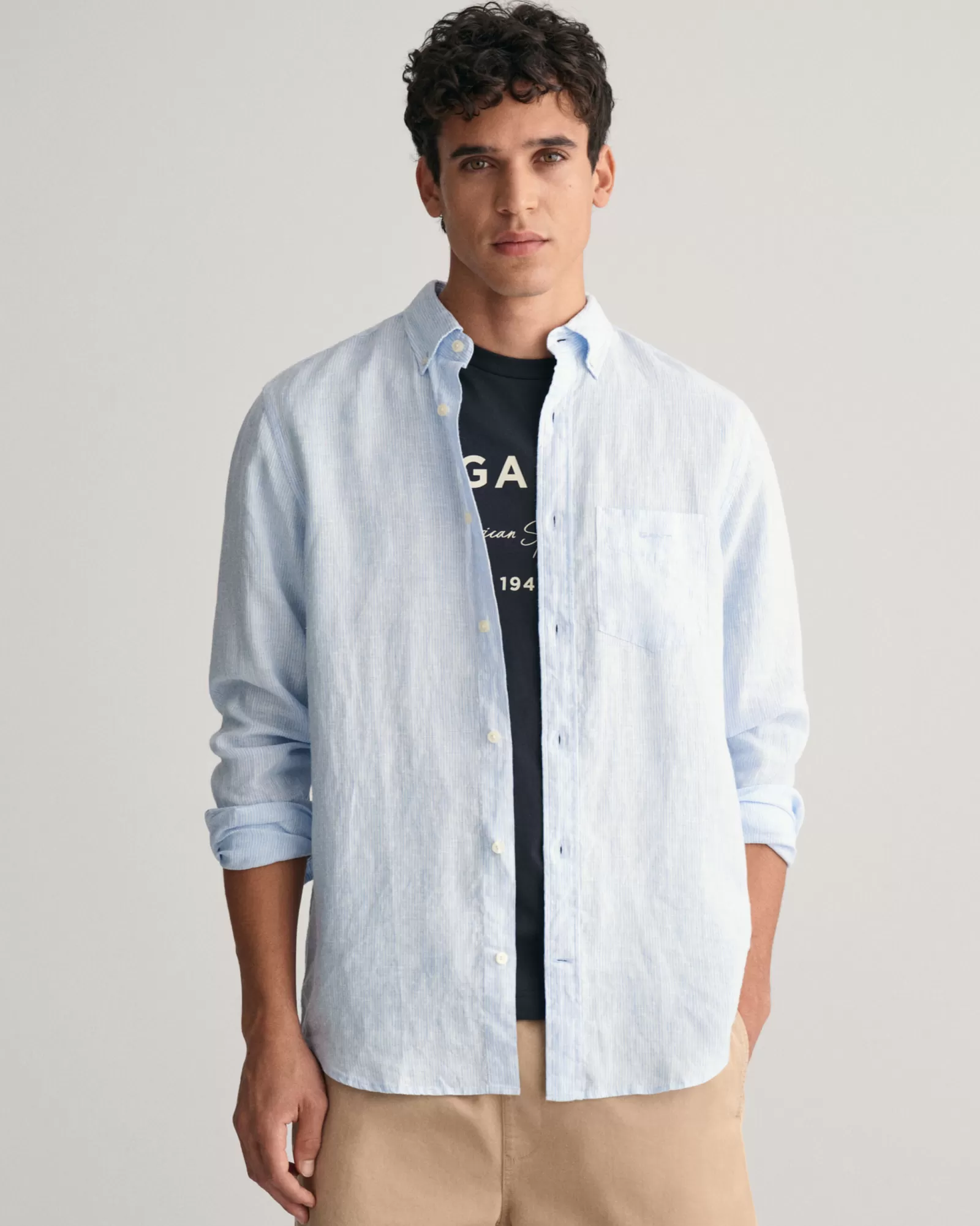 GANT Regular Fit Striped Linen Shirt | Skjortor