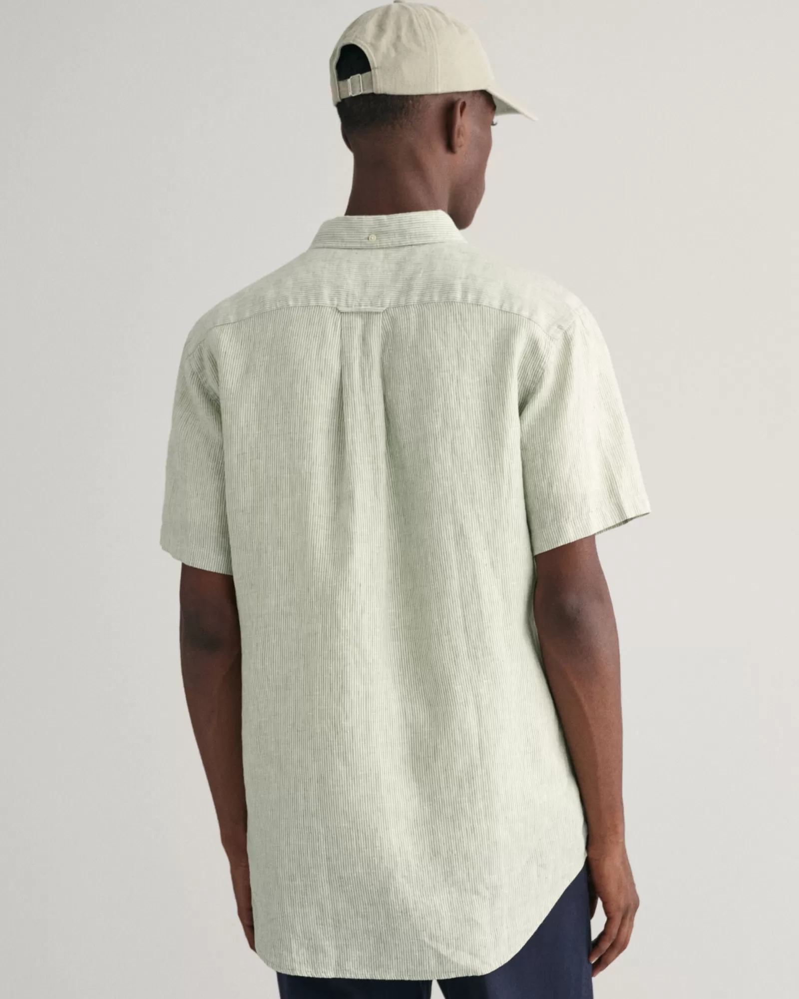 GANT Regular Fit Striped Linen Short Sleeve Shirt | Skjortor