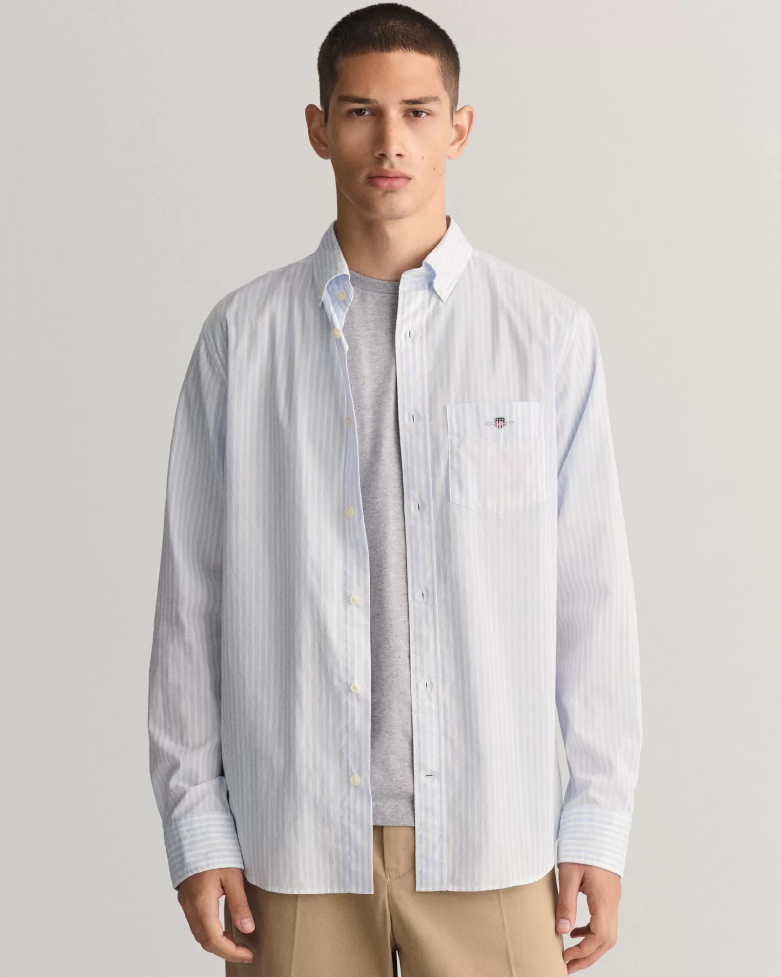 GANT Regular Fit Striped Poplin Shirt | Skjortor