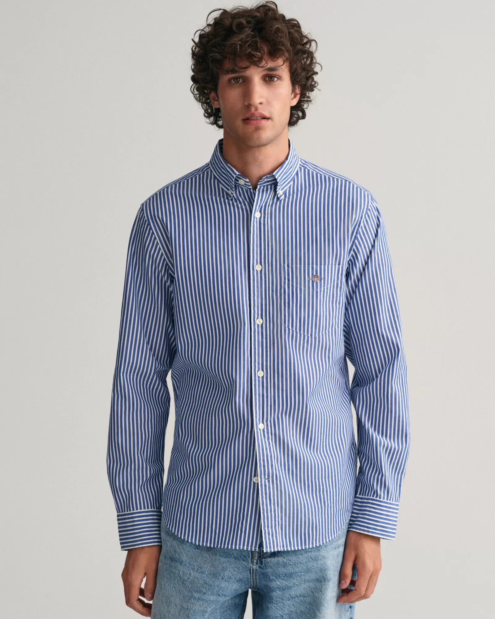 GANT Regular Fit Striped Poplin Shirt | Skjortor