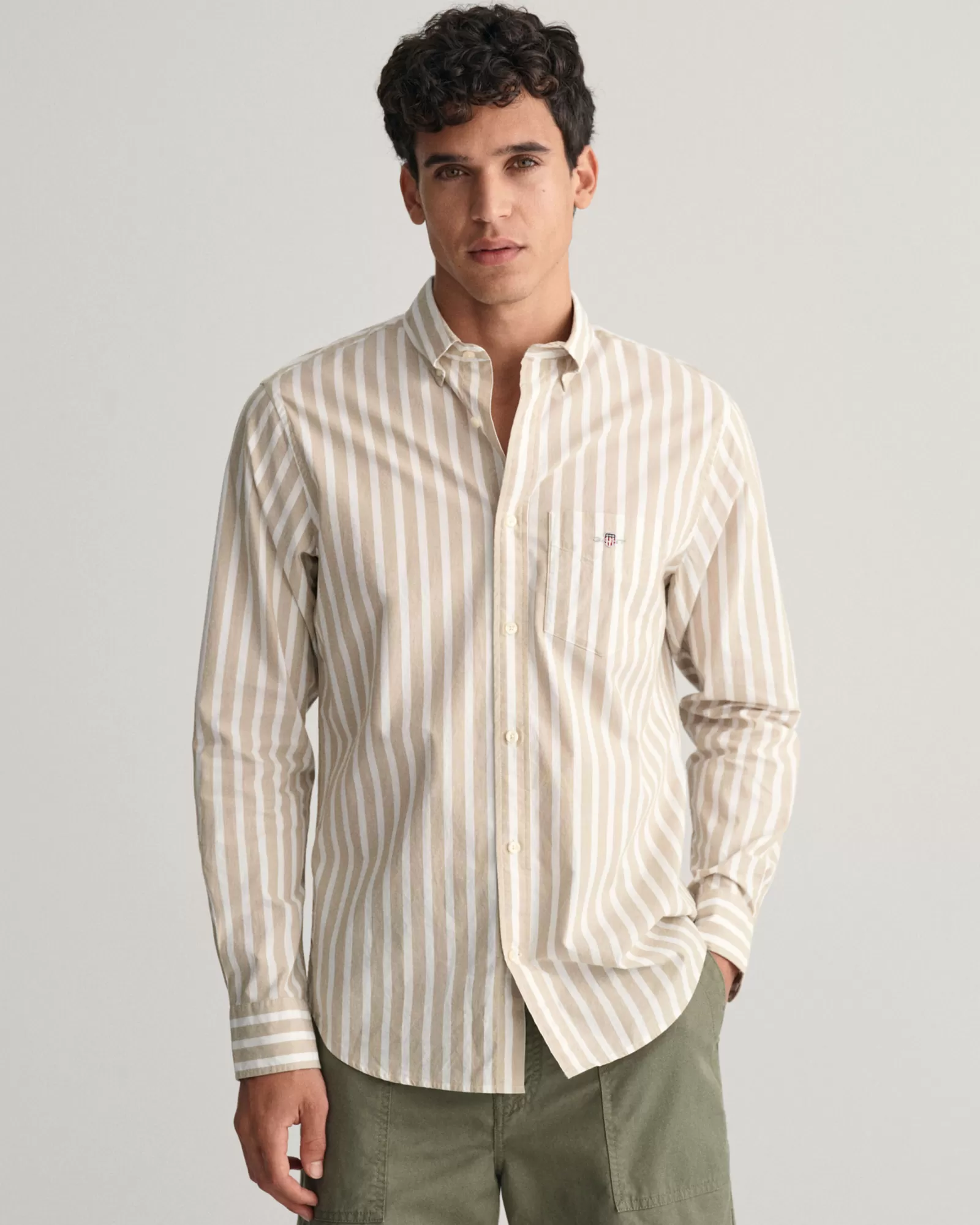 GANT Regular Fit Wide Striped Poplin Shirt | Skjortor