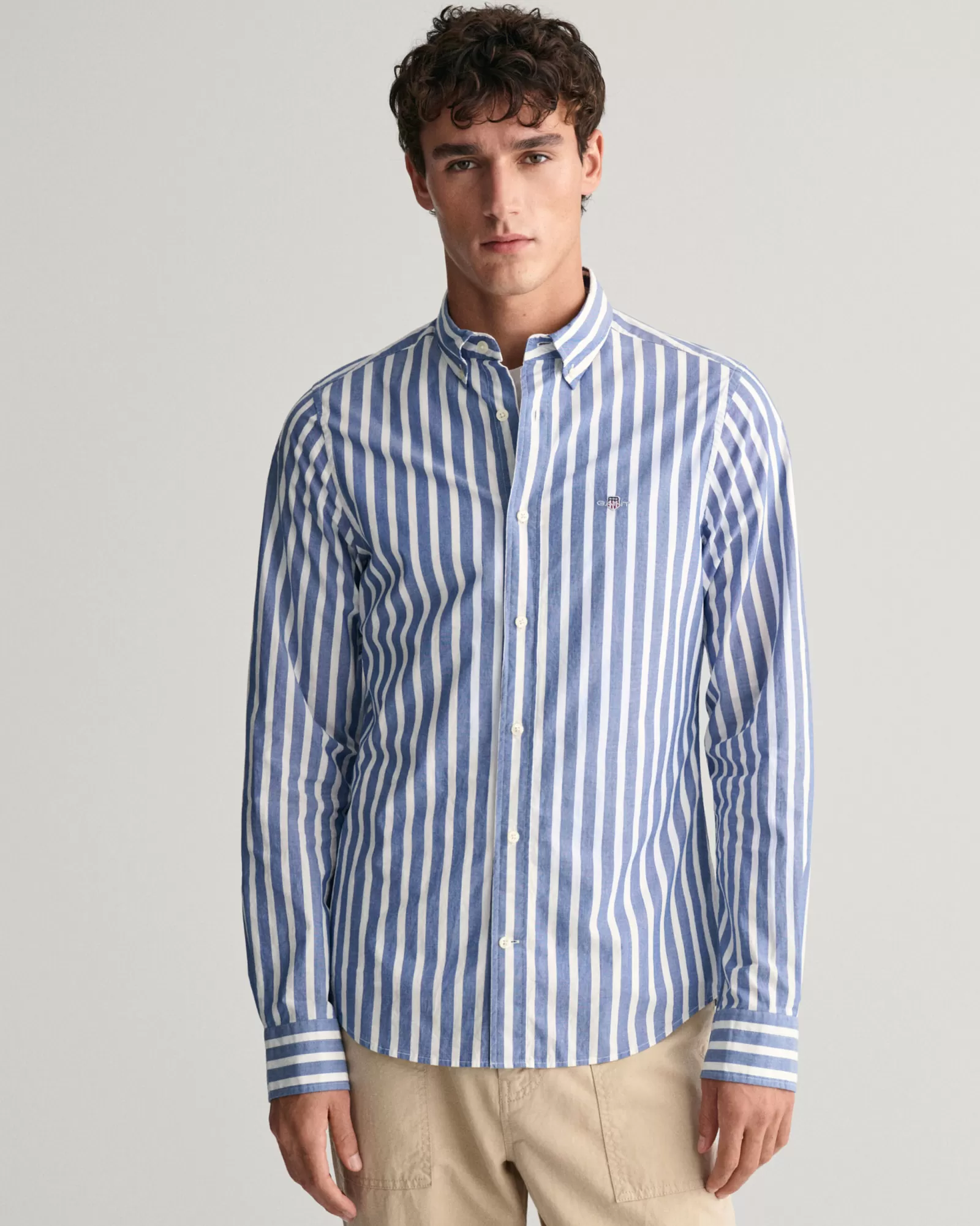 GANT Regular Fit Wide Striped Poplin Shirt | Skjortor