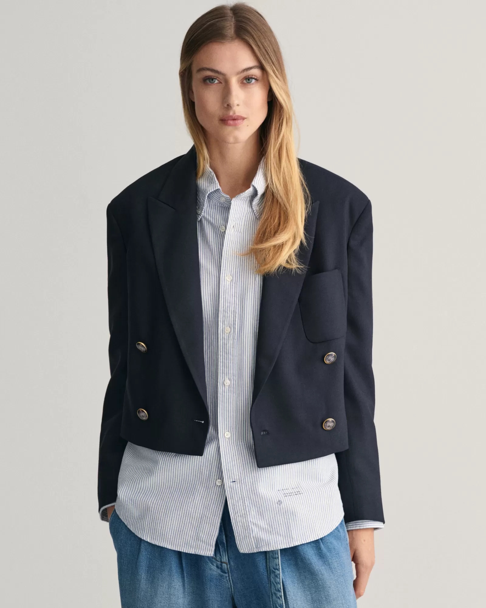 GANT Relaxed Fit Cropped Club Blazer | Kavajer