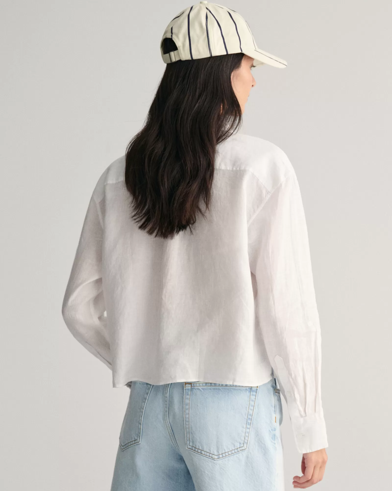 GANT Relaxed Fit Cropped Linen Shirt | Skjortor & Blusar