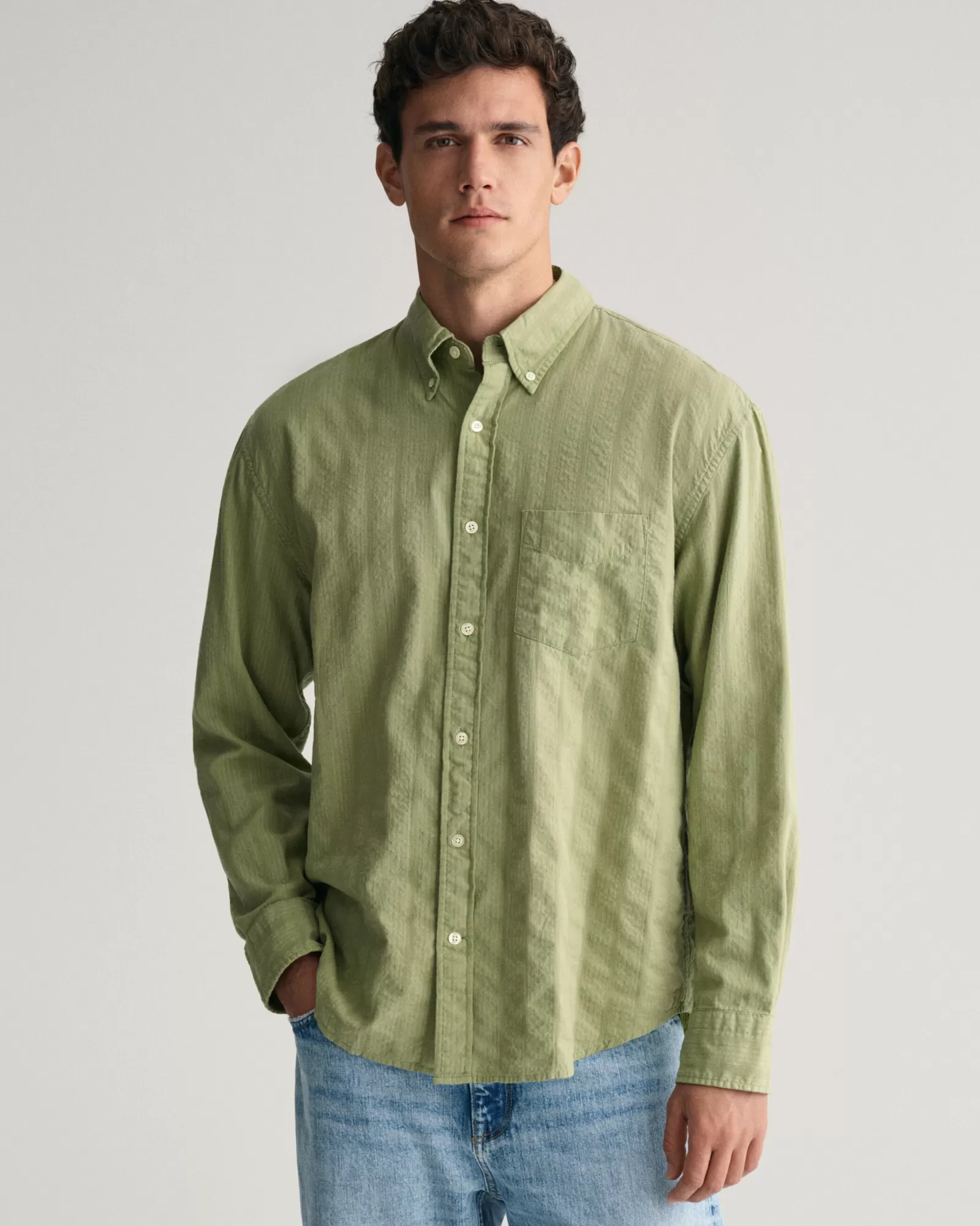 GANT Relaxed Fit Dobby Striped Shirt | Skjortor