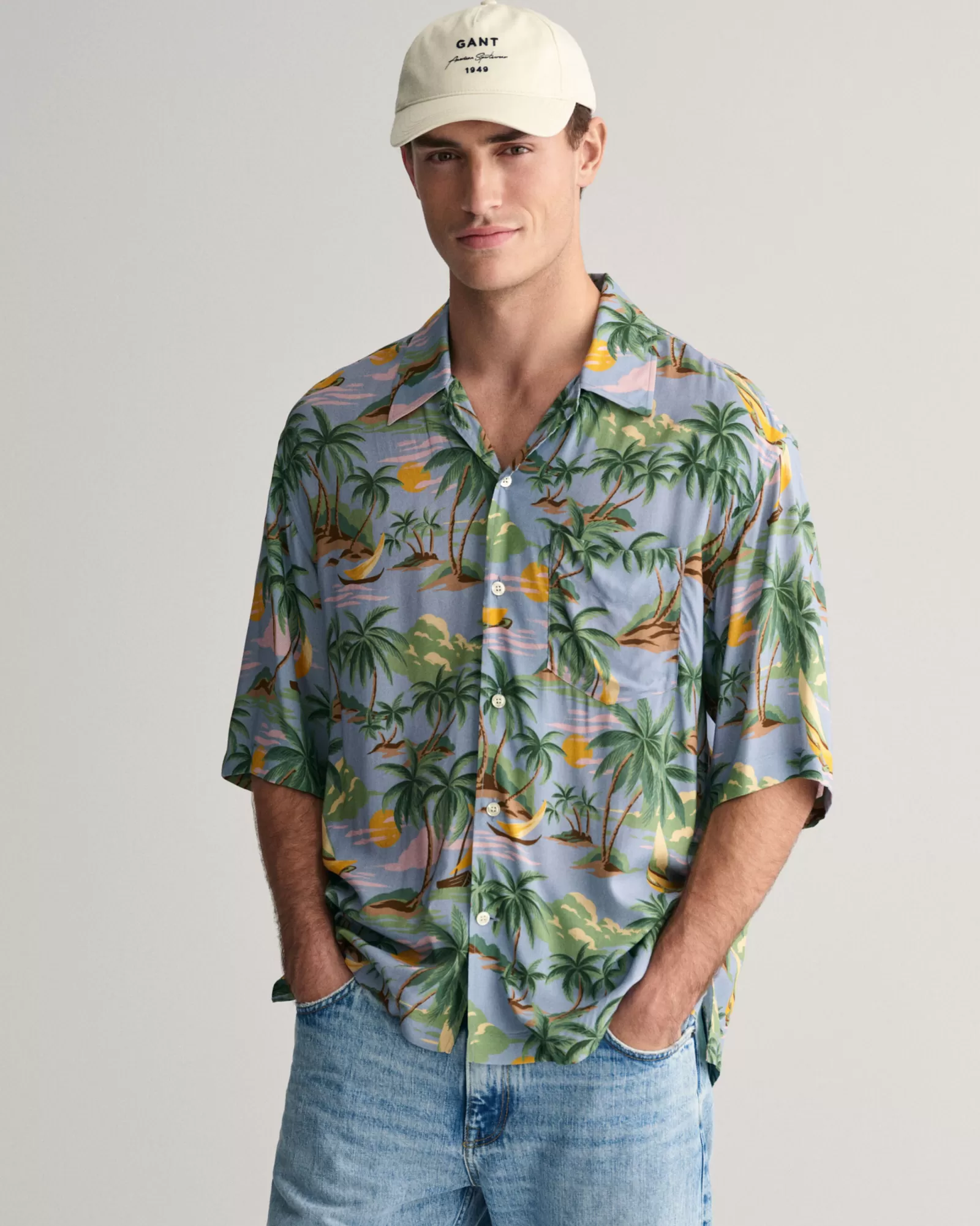 GANT Relaxed Fit Hawaiian Print Short Sleeve Shirt | Skjortor