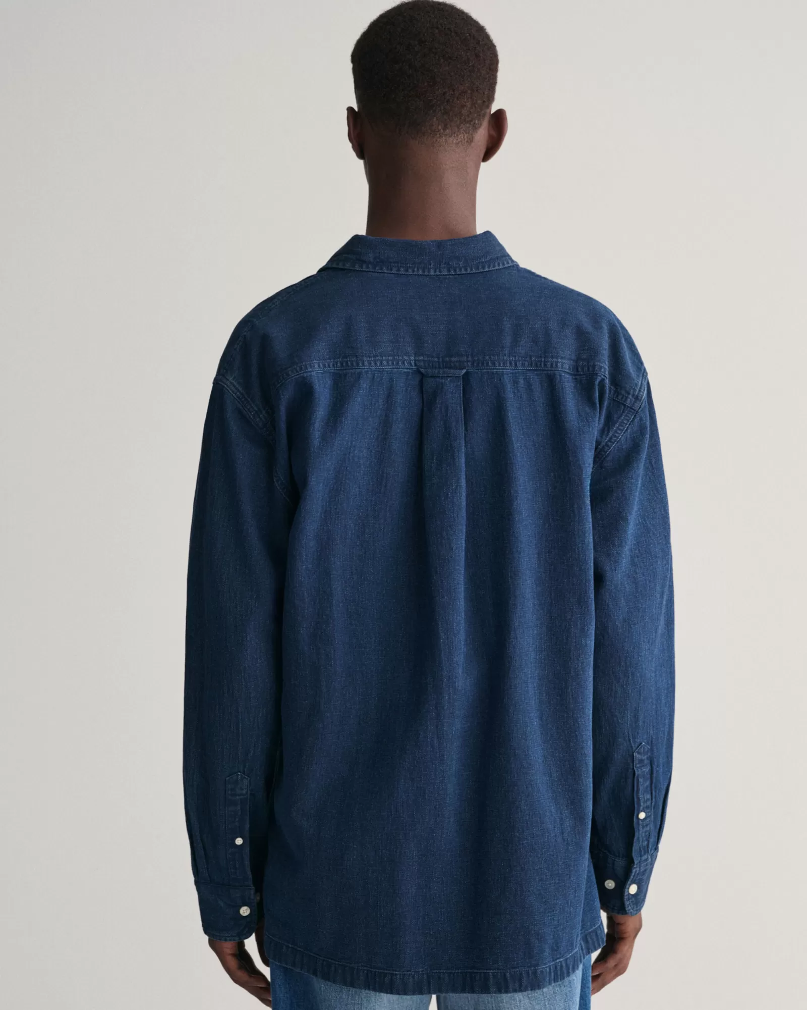 GANT Relaxed Fit Indigo Textured Shirt | Skjortor