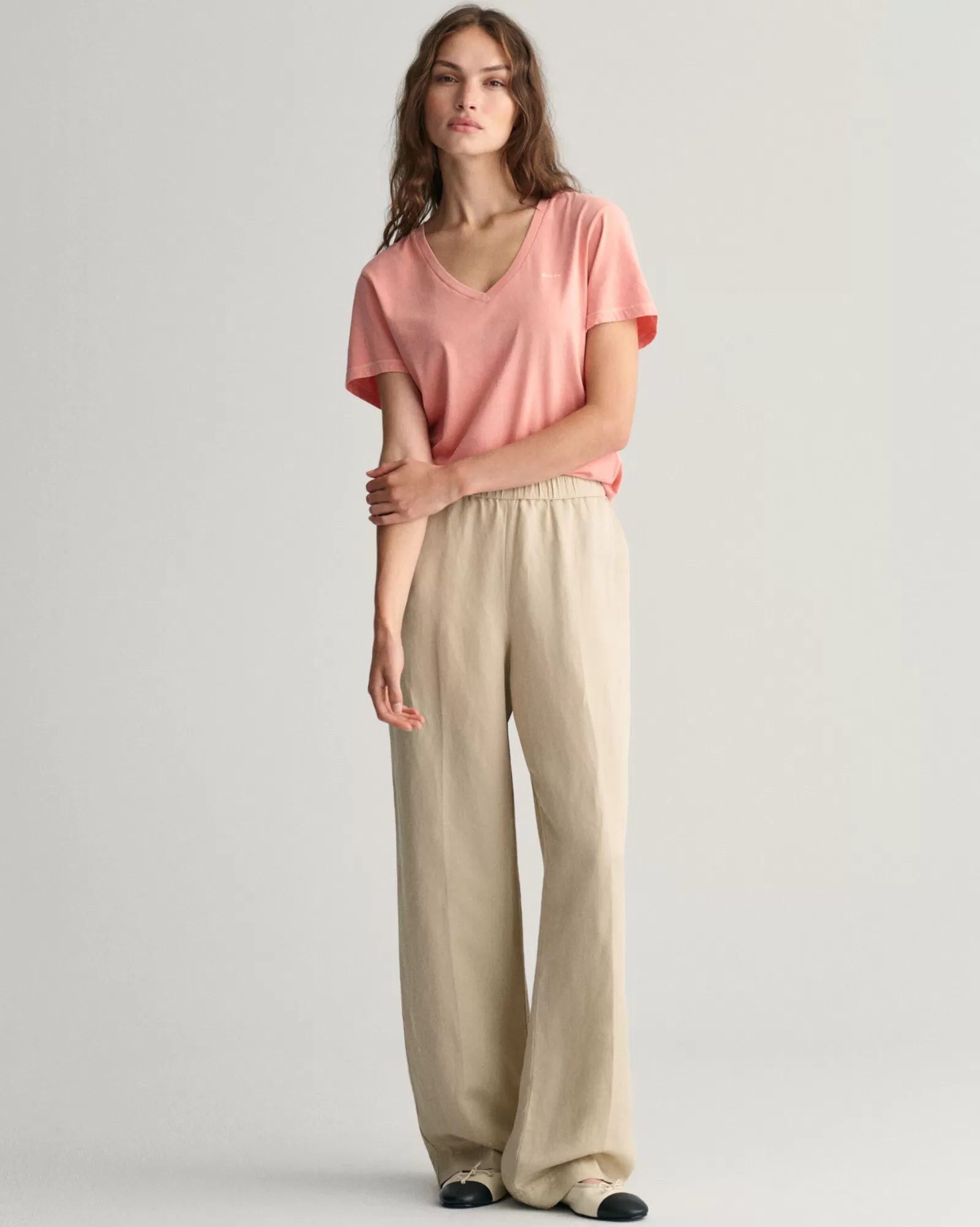 GANT Relaxed Fit Linen Blend Pull-On Pants | Byxor & Chinos