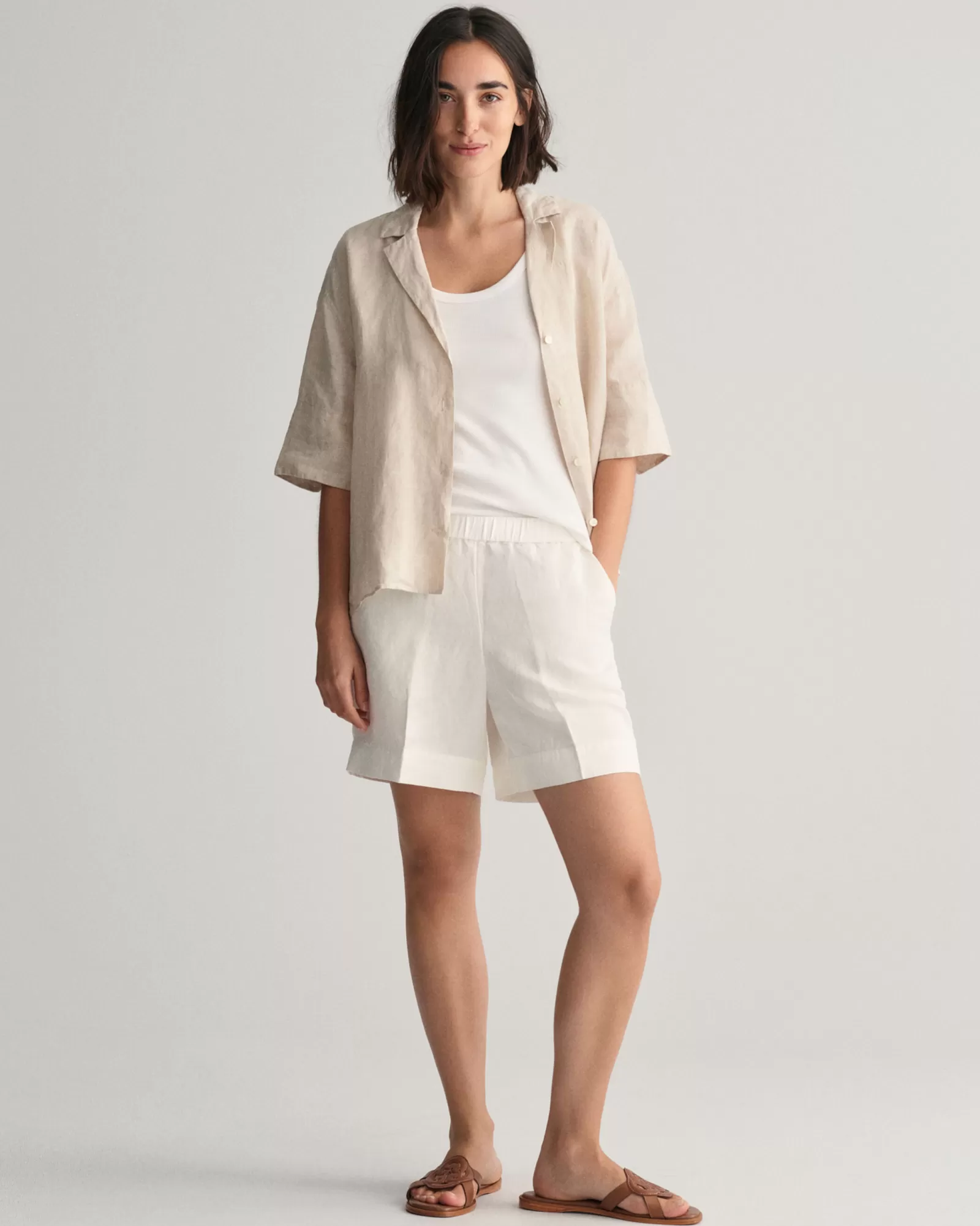 GANT Relaxed Fit Linen Blend Pull-On Shorts | Shorts