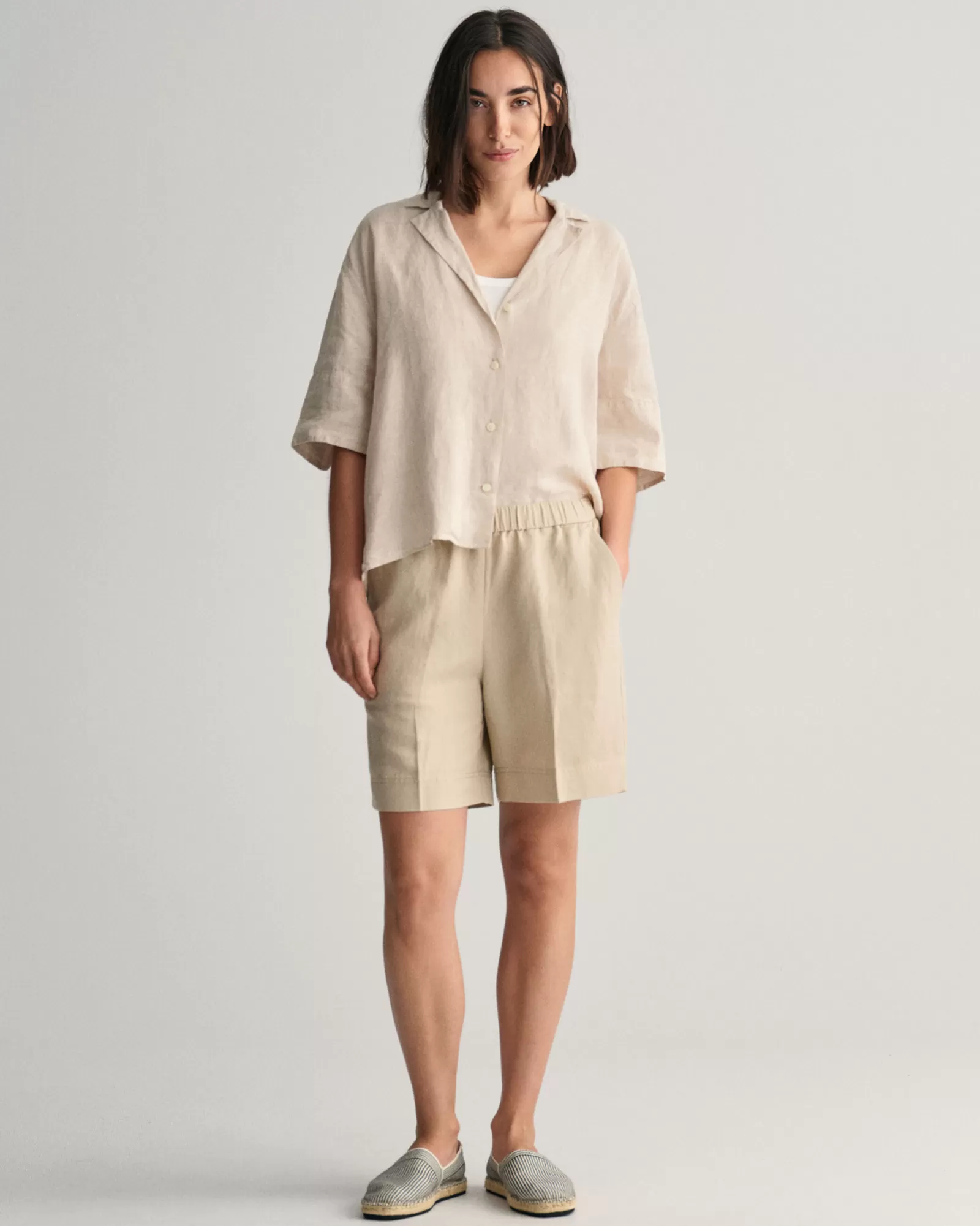 GANT Relaxed Fit Linen Blend Pull-On Shorts | Shorts