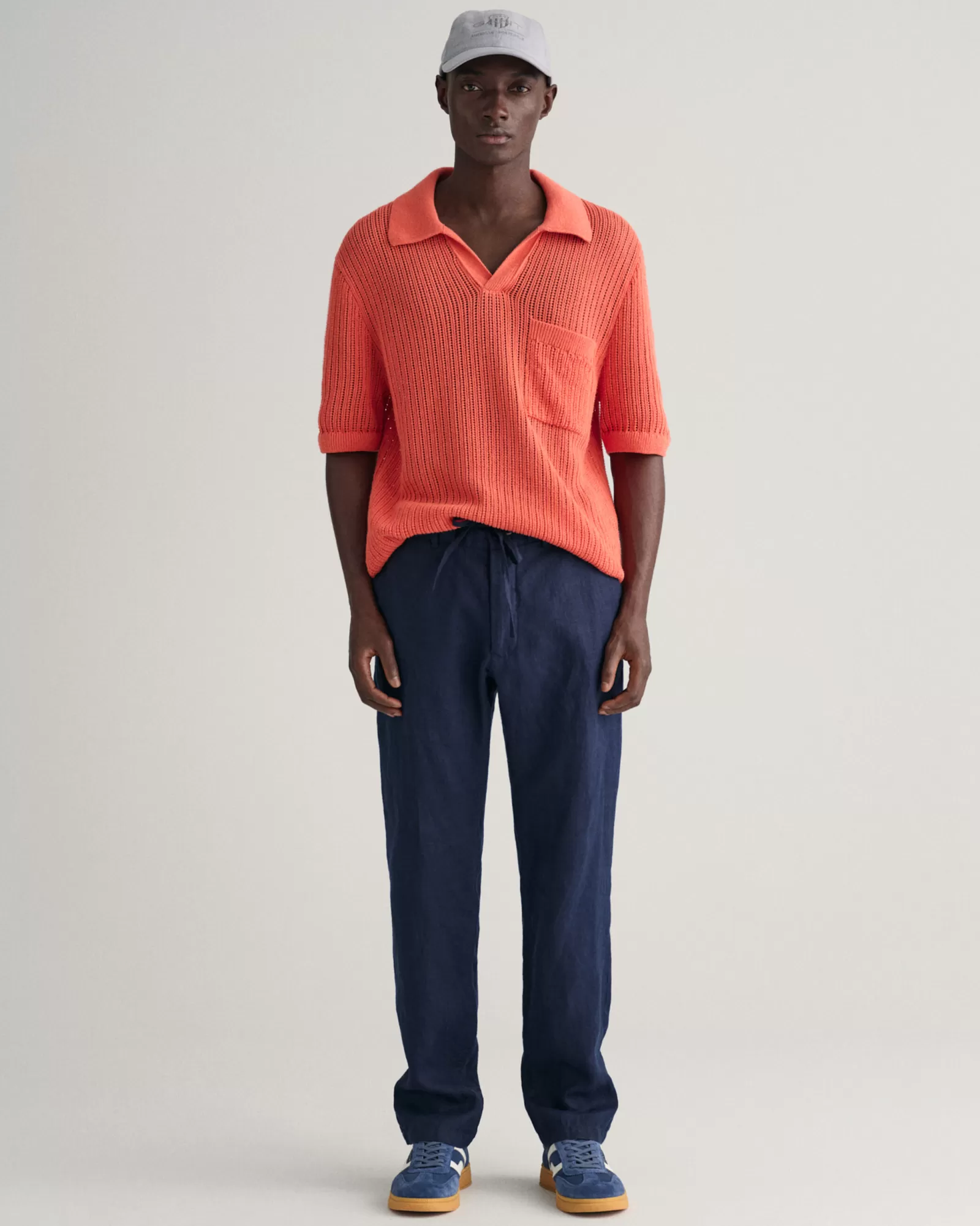 GANT Relaxed Fit Linen Drawstring Pants | Byxor & Chinos