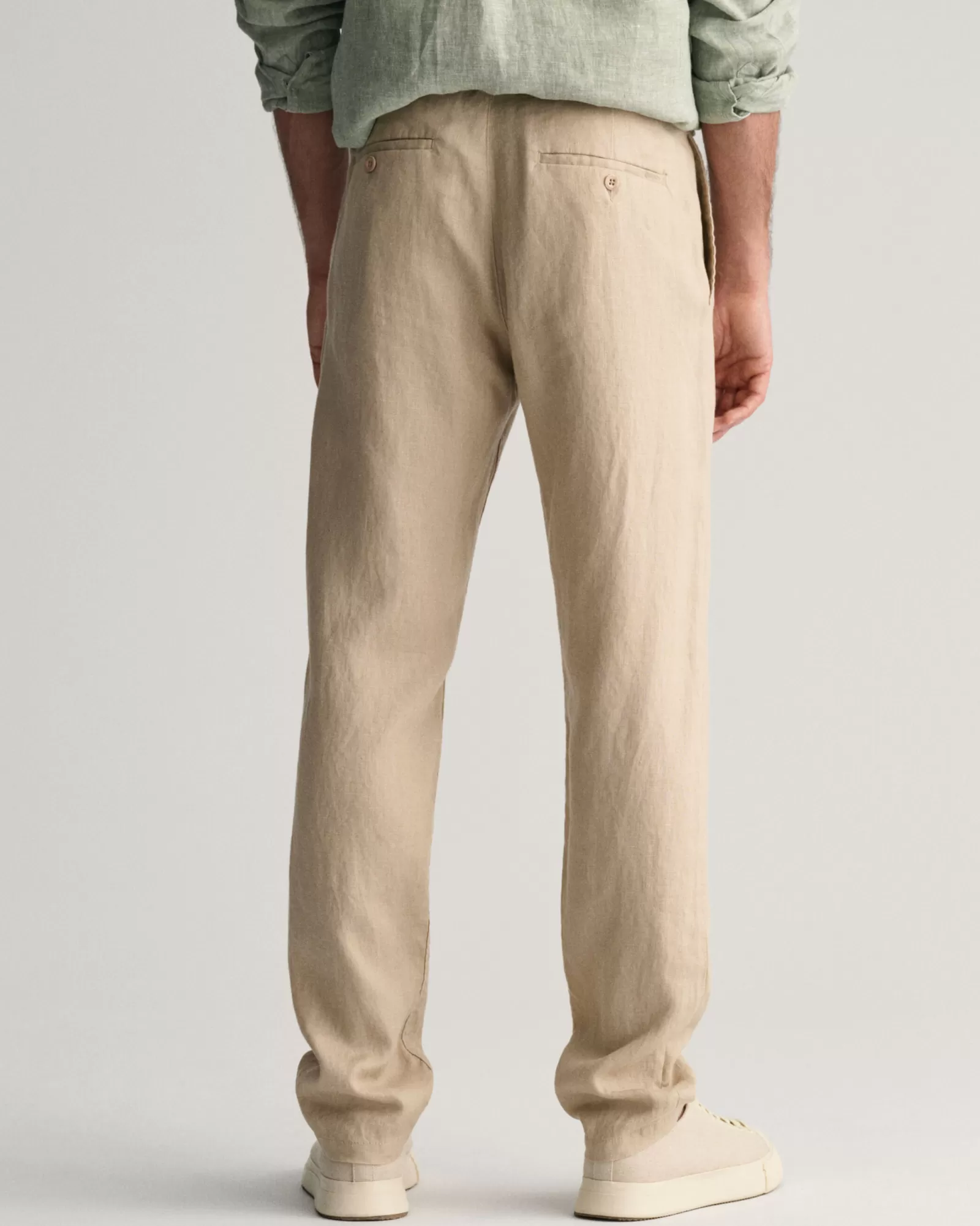 GANT Relaxed Fit Linen Drawstring Pants | Byxor & Chinos