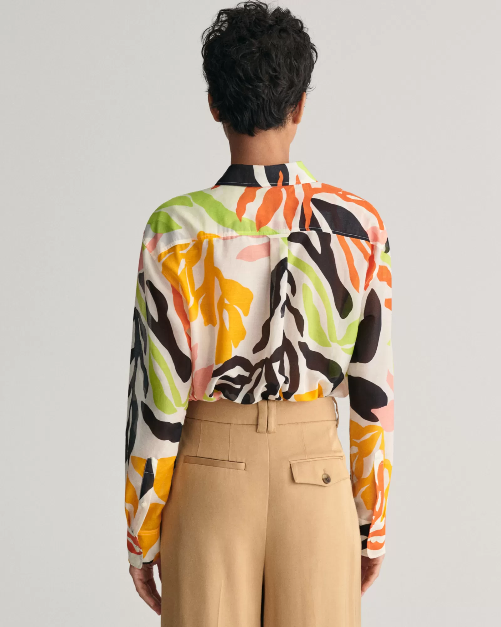 GANT Relaxed Fit Palm Print Cotton Silk Shirt | Skjortor & Blusar