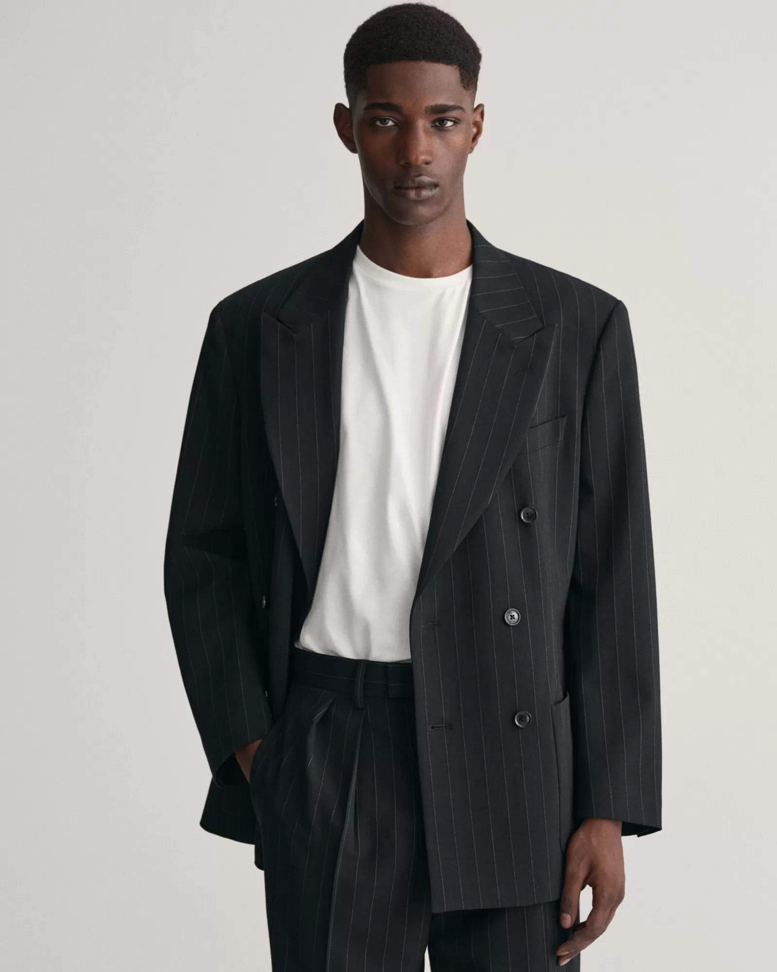 GANT Relaxed Fit Pinstripe Suit Blazer | Kavajer