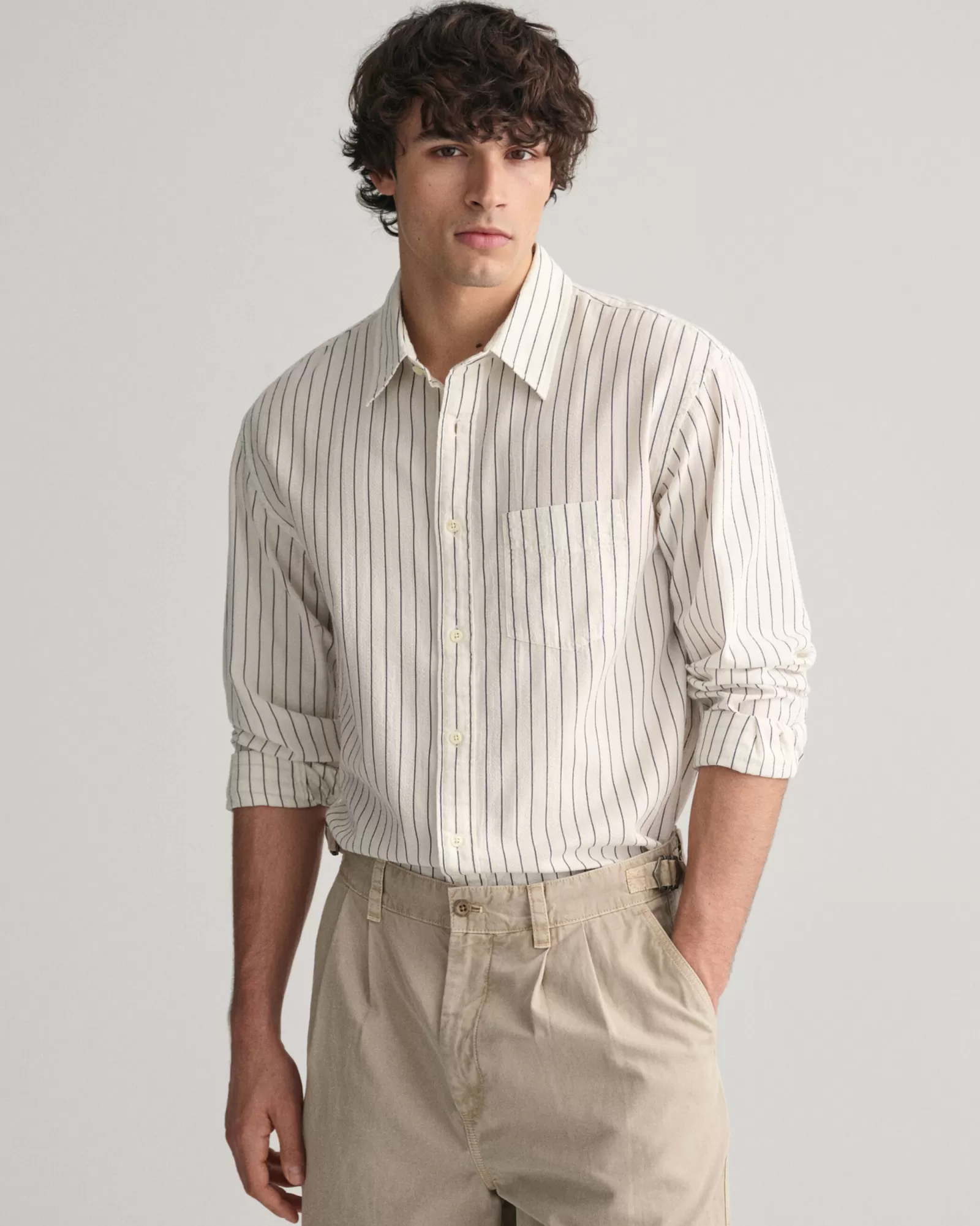 GANT Relaxed Fit Pinstriped Seersucker Shirt | Skjortor