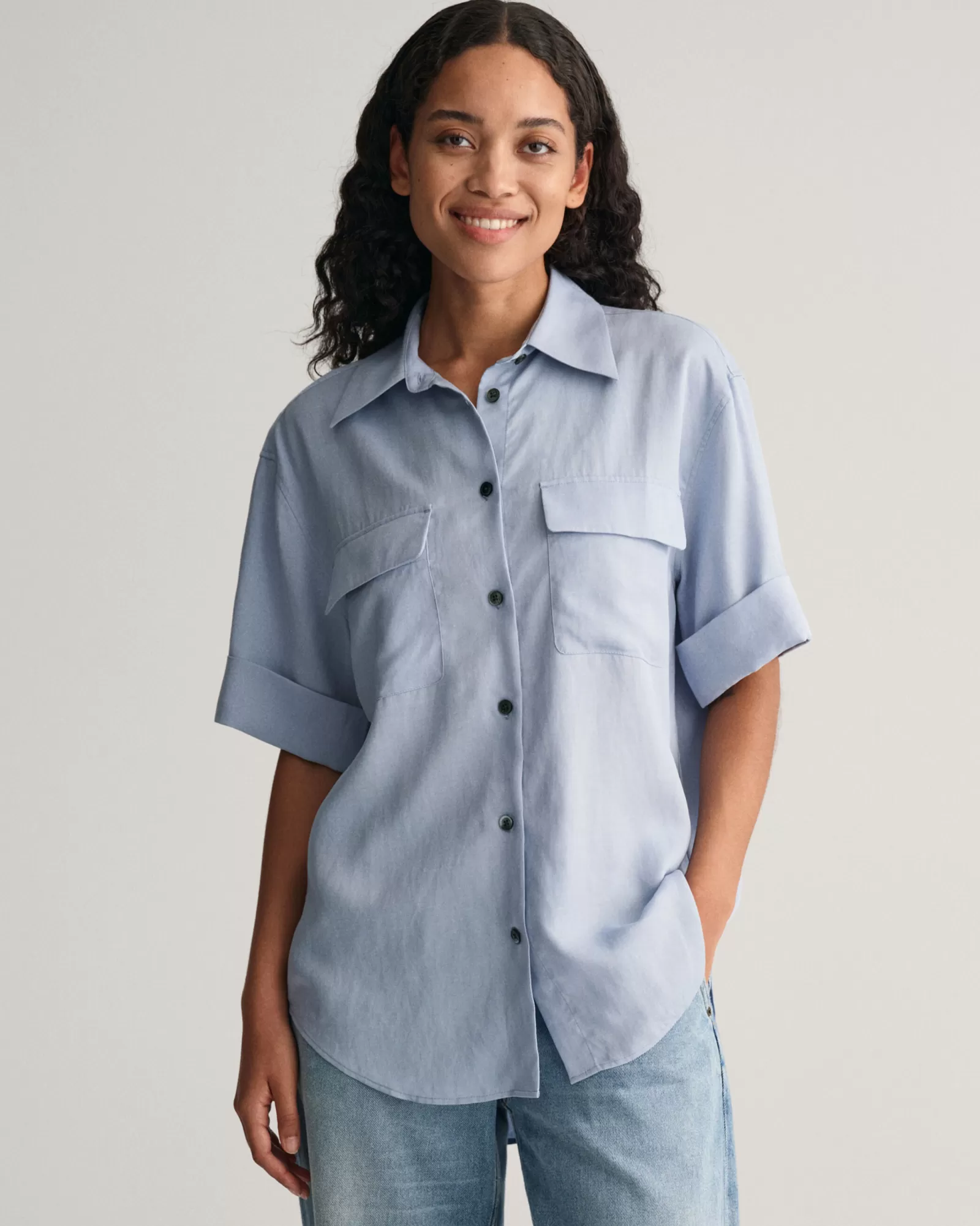 GANT Relaxed Fit Pocket Detail Short Sleeve Shirt | Skjortor & Blusar