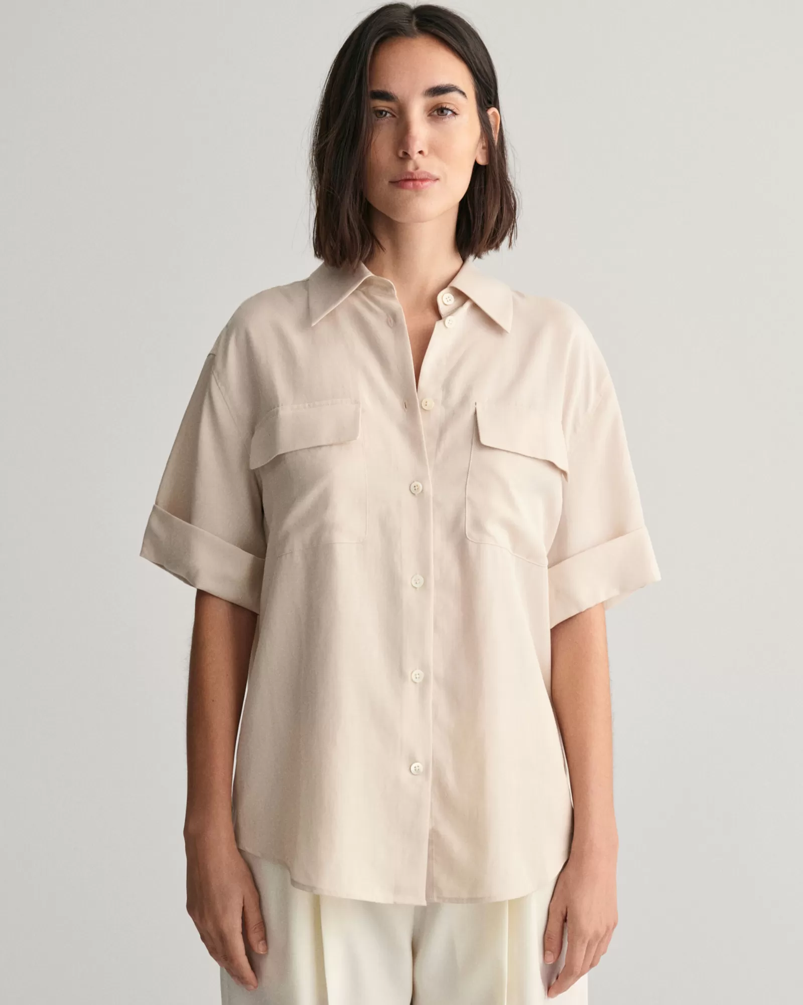 GANT Relaxed Fit Pocket Detail Short Sleeve Shirt | Skjortor & Blusar