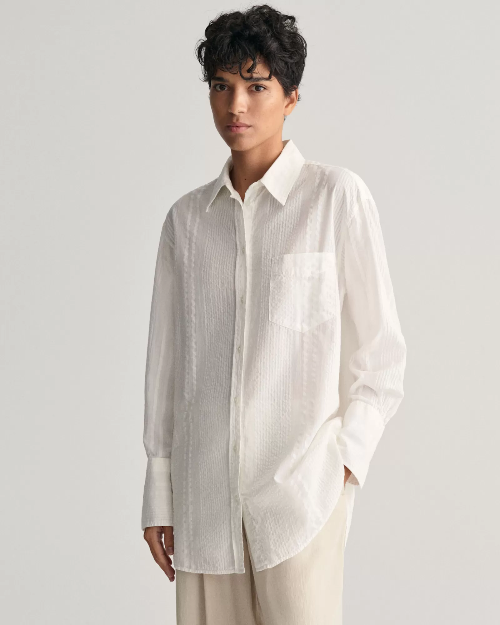 GANT Relaxed Fit Seersucker Striped Shirt | Skjortor & Blusar