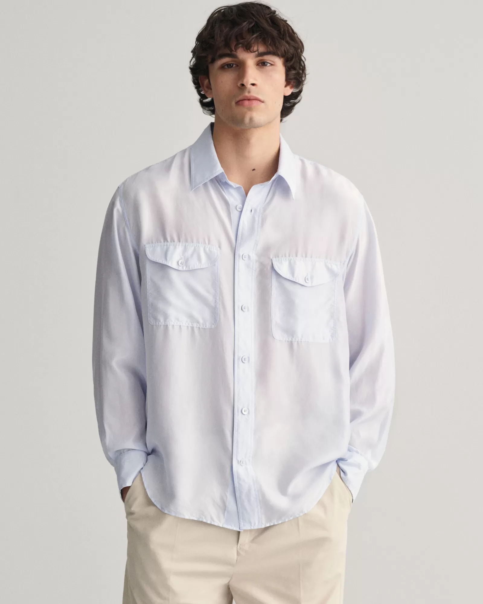 GANT Relaxed Fit Silk Shirt | Skjortor