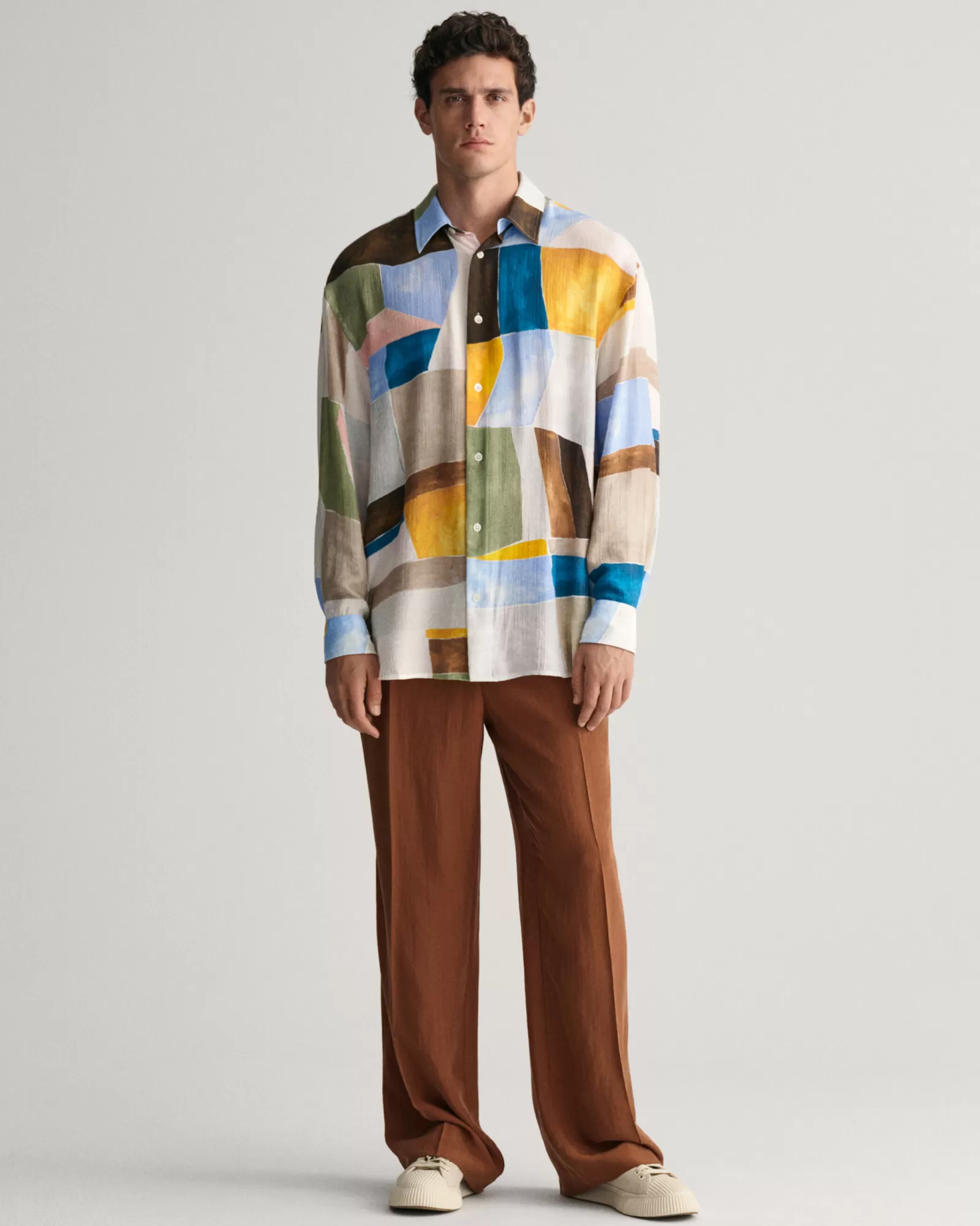 GANT Relaxed Fit Silk Suit Pants | Byxor & Chinos