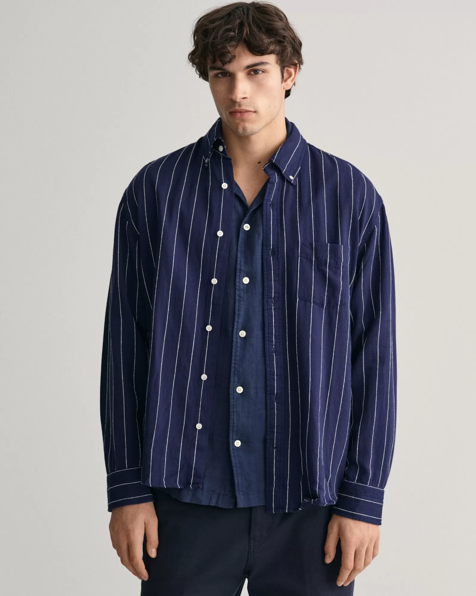 GANT Relaxed Fit Slub Striped Shirt | Skjortor