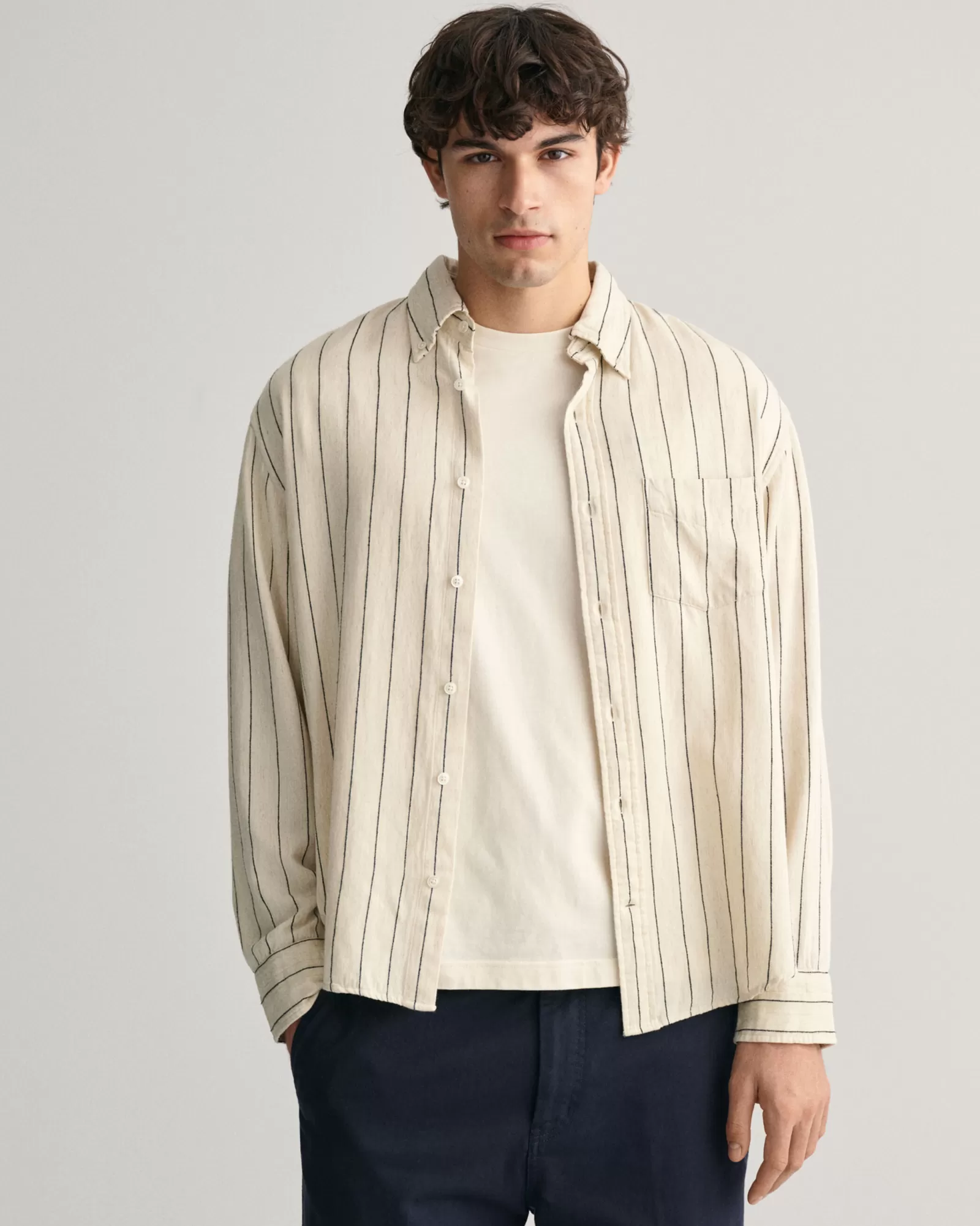 GANT Relaxed Fit Slub Striped Shirt | Skjortor