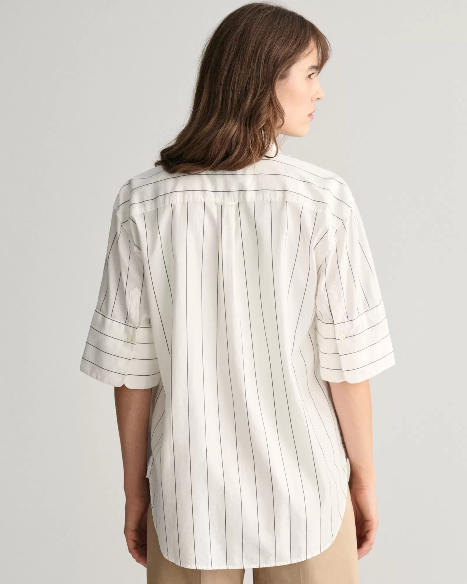 GANT Relaxed Fit Striped Luxury Oxford Short Sleeve Shirt | Skjortor & Blusar