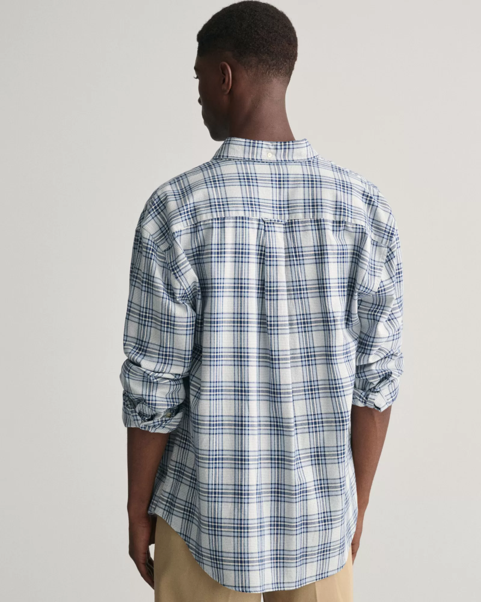 GANT Relaxed Fit Textured Checked Shirt | Skjortor