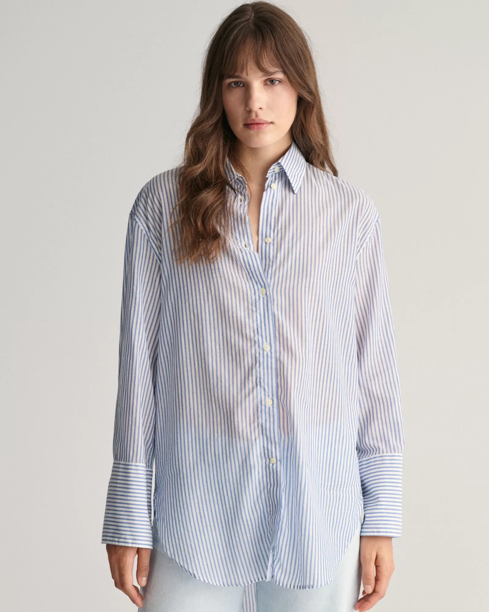 GANT Relaxed Fit Wide Cuff Striped Shirt | Skjortor & Blusar