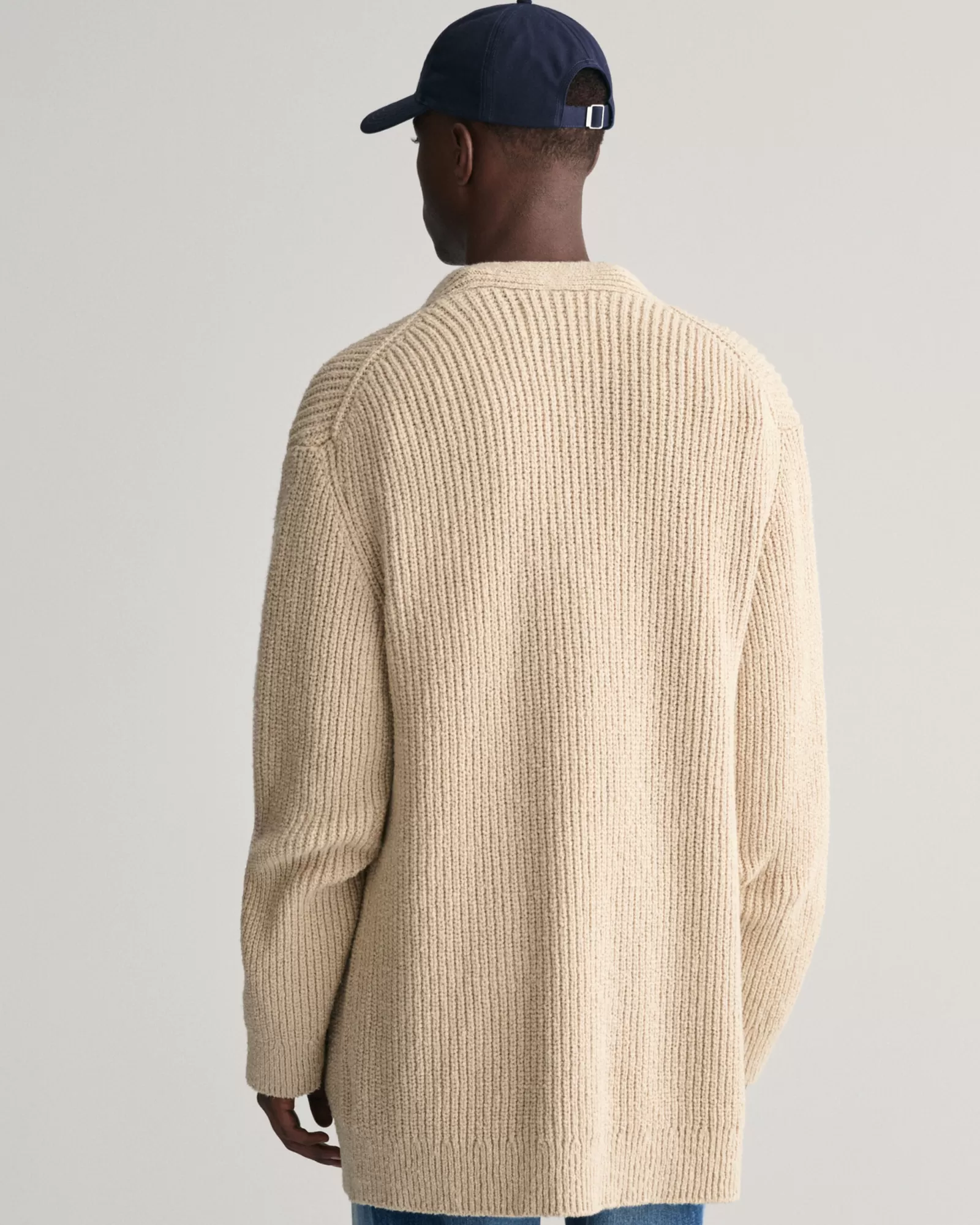 GANT Ribbed Bouclé Cardigan | Stickat