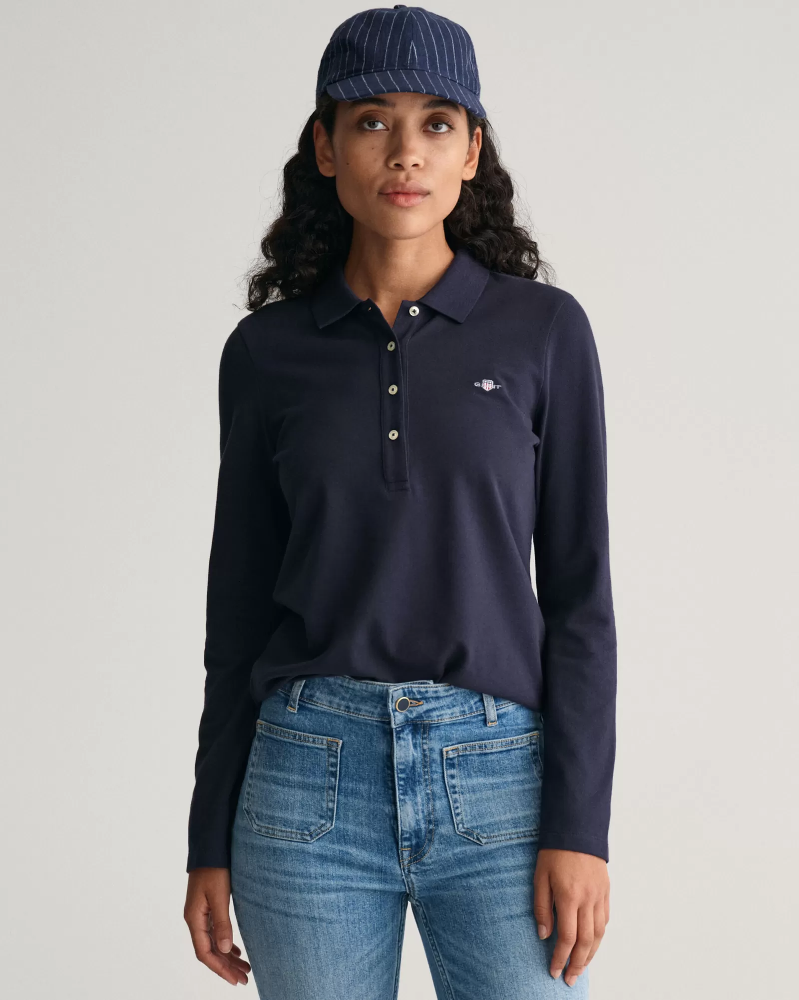 GANT Shield Long Sleeve Piqué Polo Shirt | Pikéer