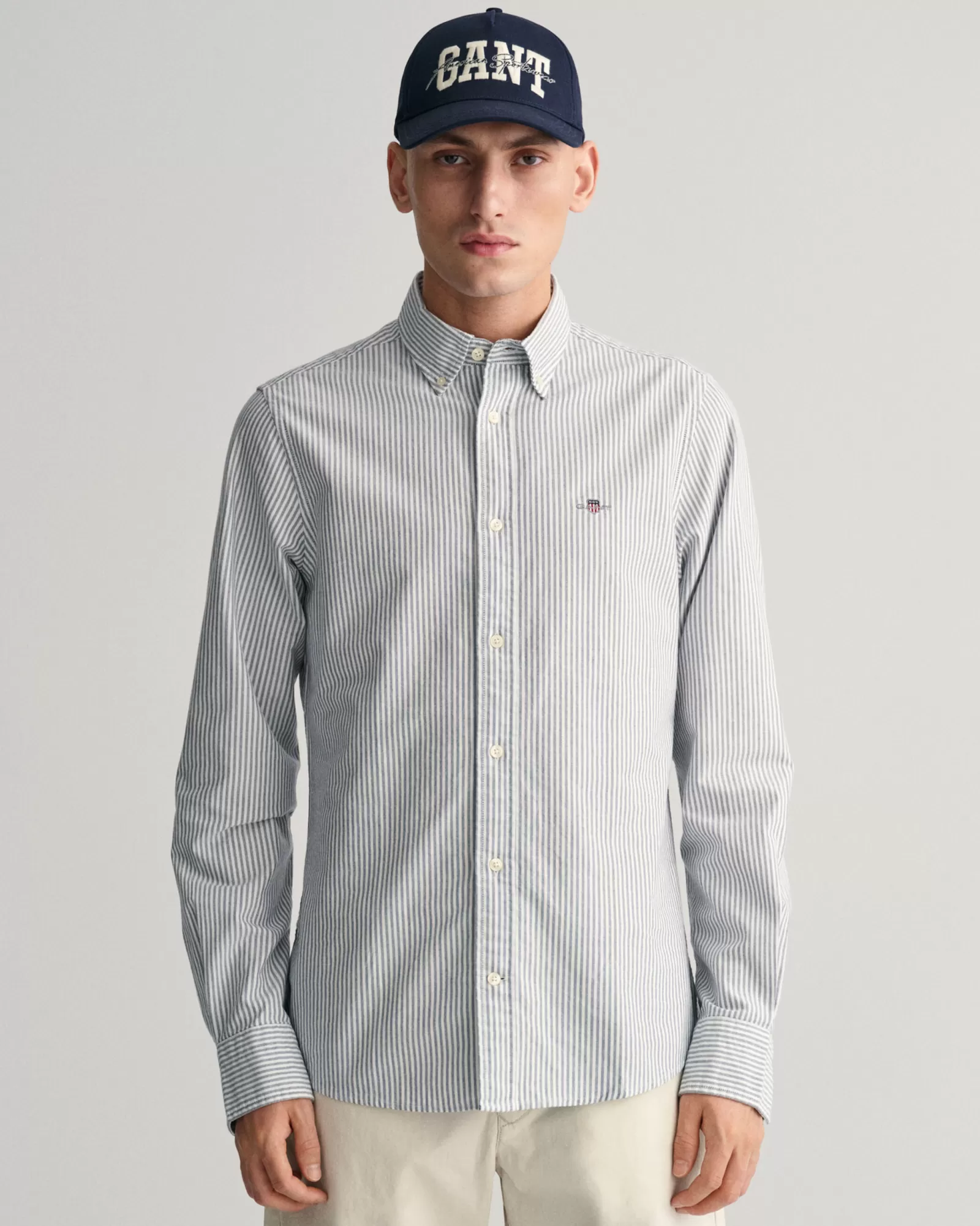 GANT Slim Fit Banker Stripe Oxford Shirt | Skjortor