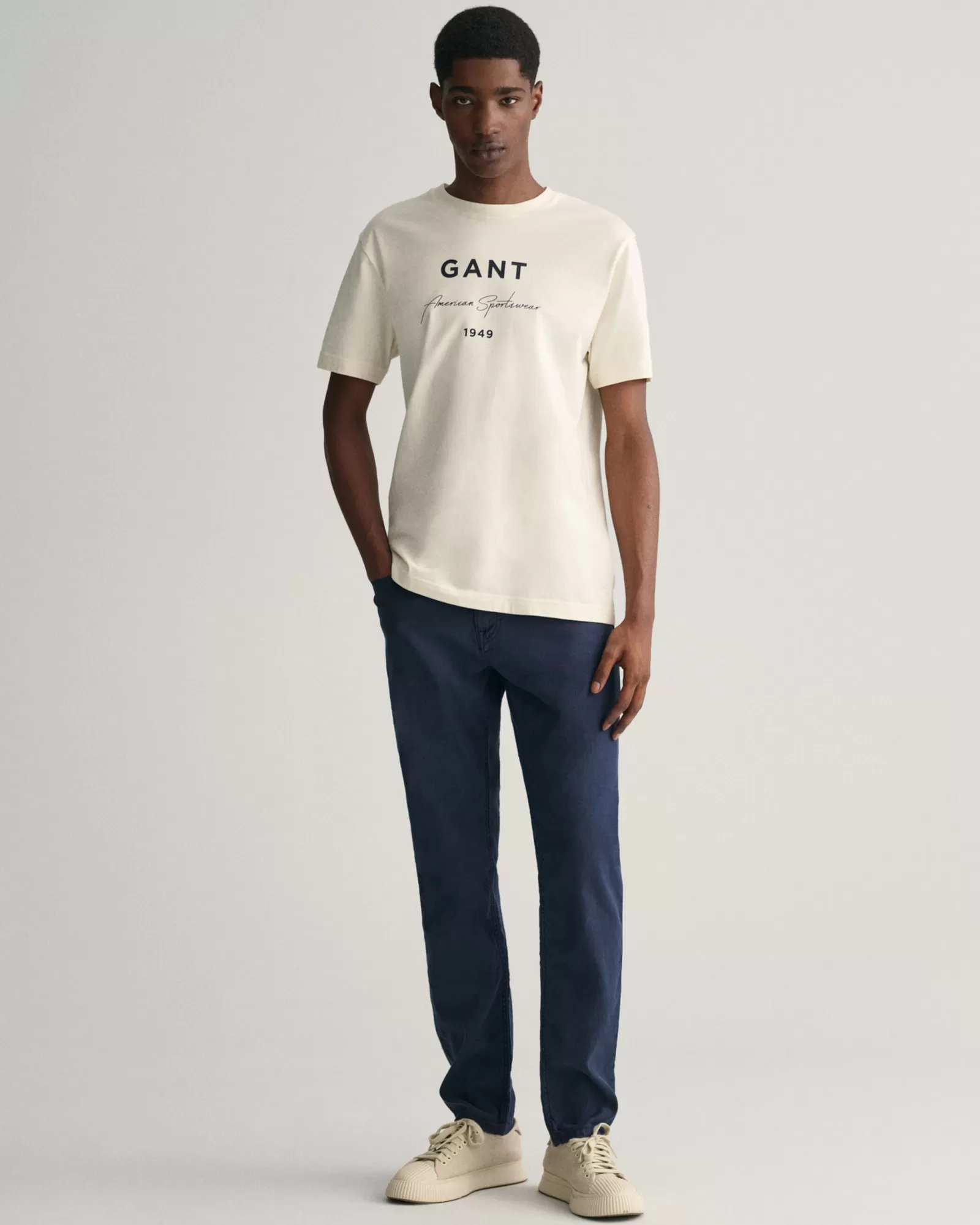 GANT Slim Fit Cotton Linen Jeans | Jeans