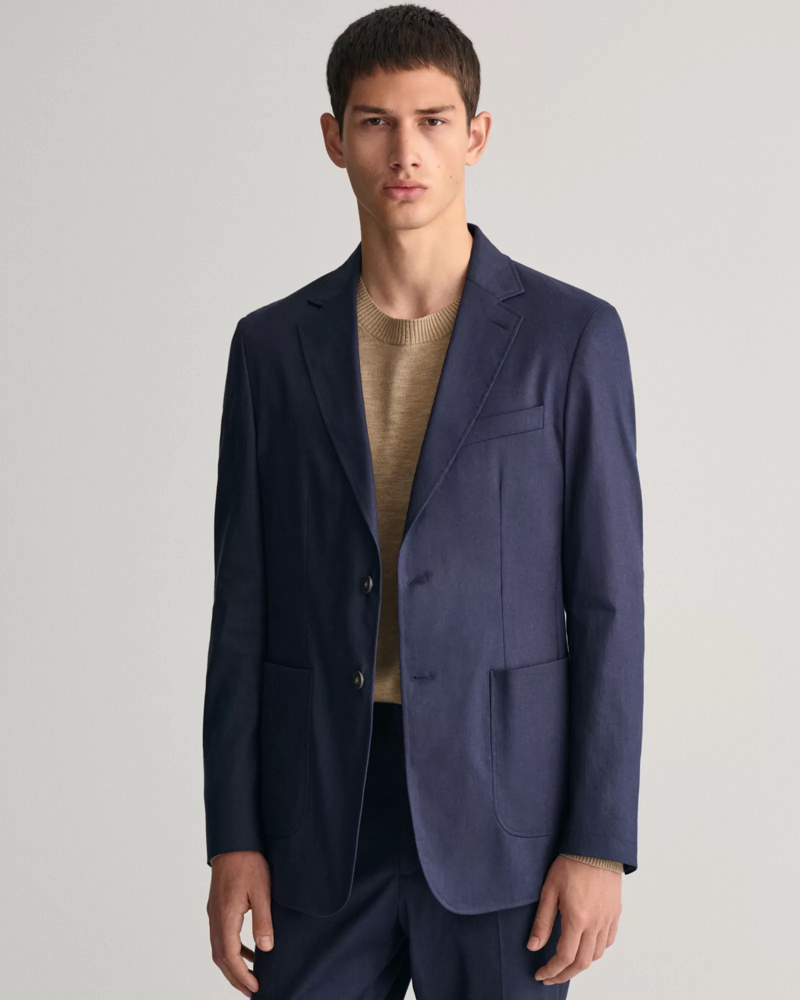 GANT Slim Fit Cotton Linen Suit Blazer | Kavajer