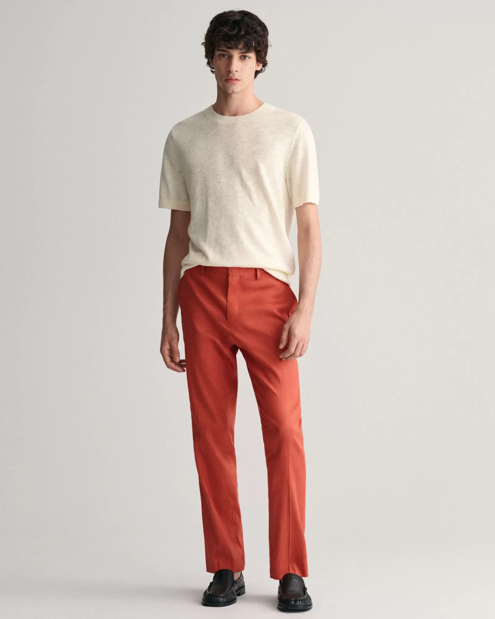 GANT Slim Fit Cotton Linen Suit Pants | Byxor & Chinos