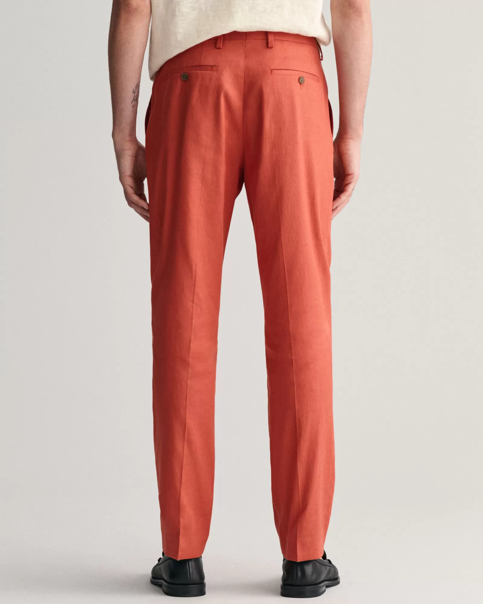 GANT Slim Fit Cotton Linen Suit Pants | Byxor & Chinos