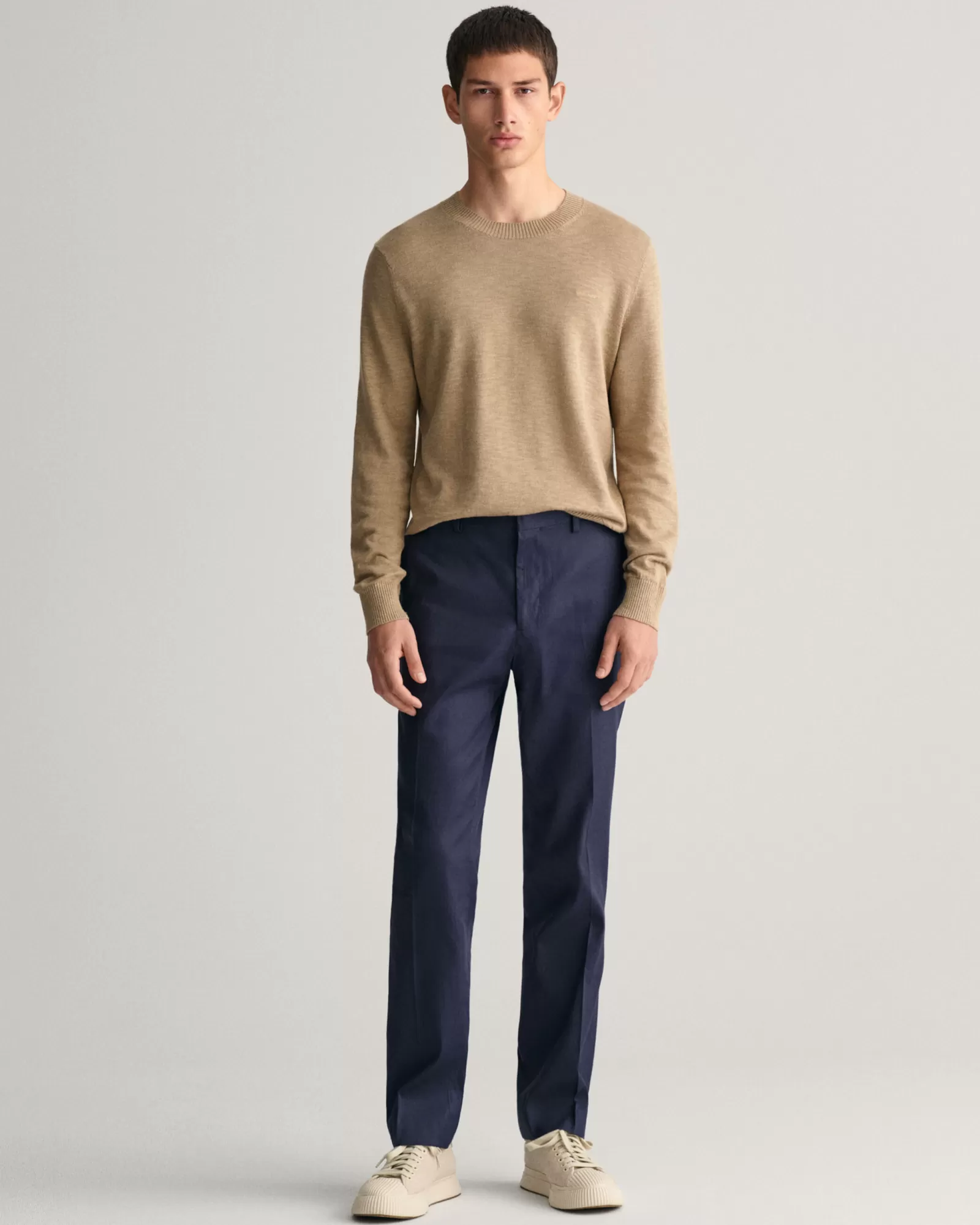 GANT Slim Fit Cotton Linen Suit Pants | Byxor & Chinos