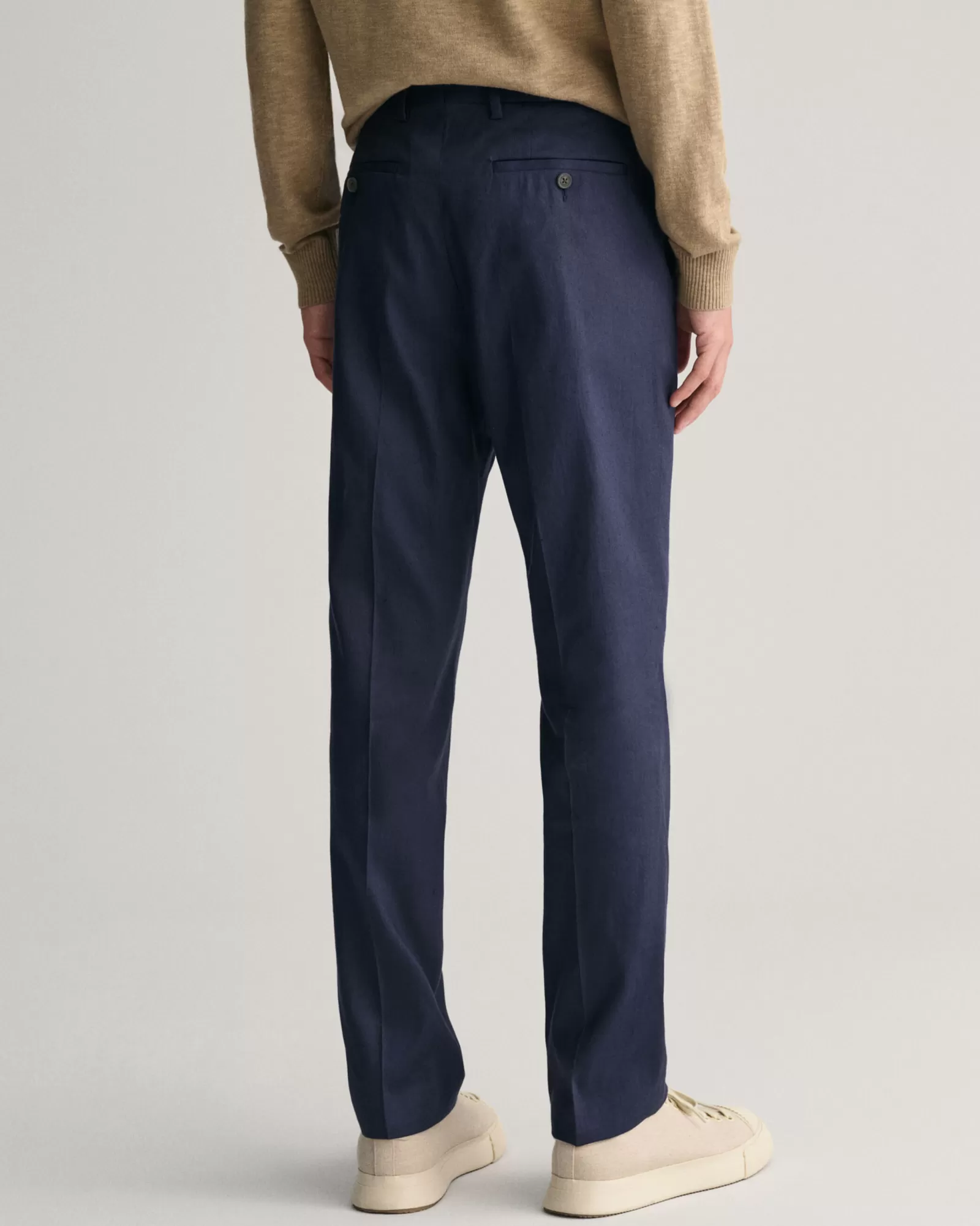 GANT Slim Fit Cotton Linen Suit Pants | Byxor & Chinos