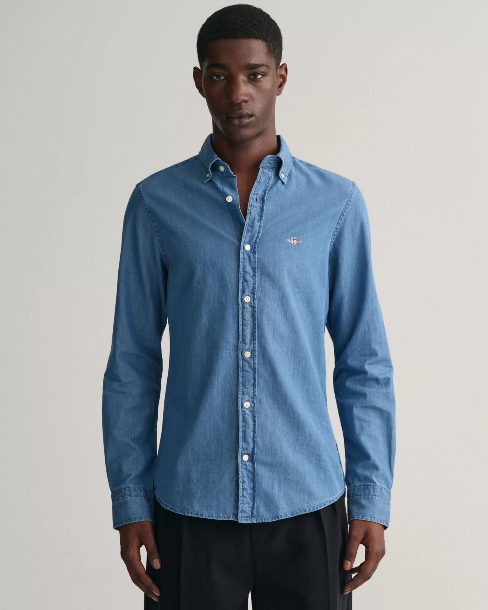 GANT Slim Fit Indigo Shirt | Skjortor