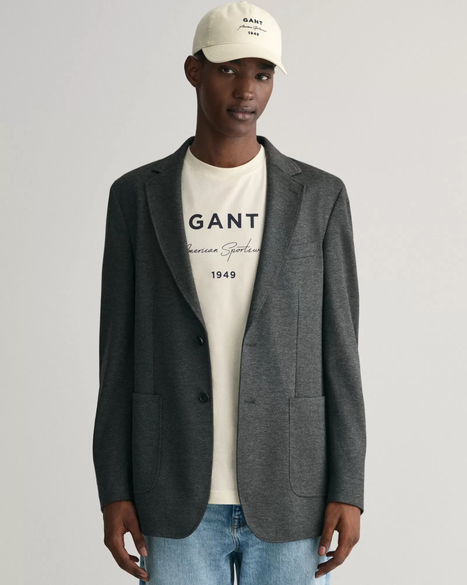 GANT Slim Fit Jersey Blazer | Kavajer