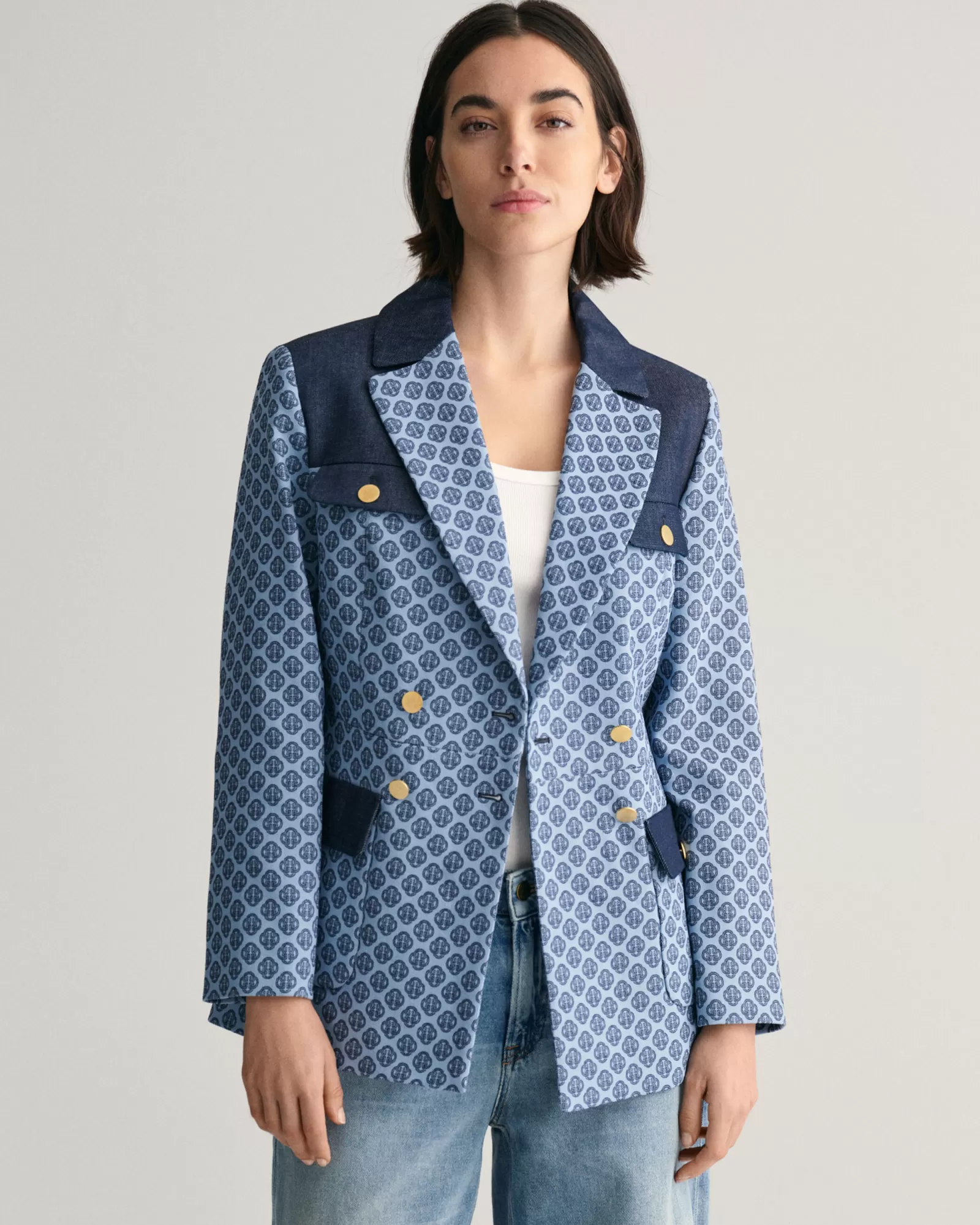 GANT Slim Fit Monogram Jacquard Blazer | Kavajer