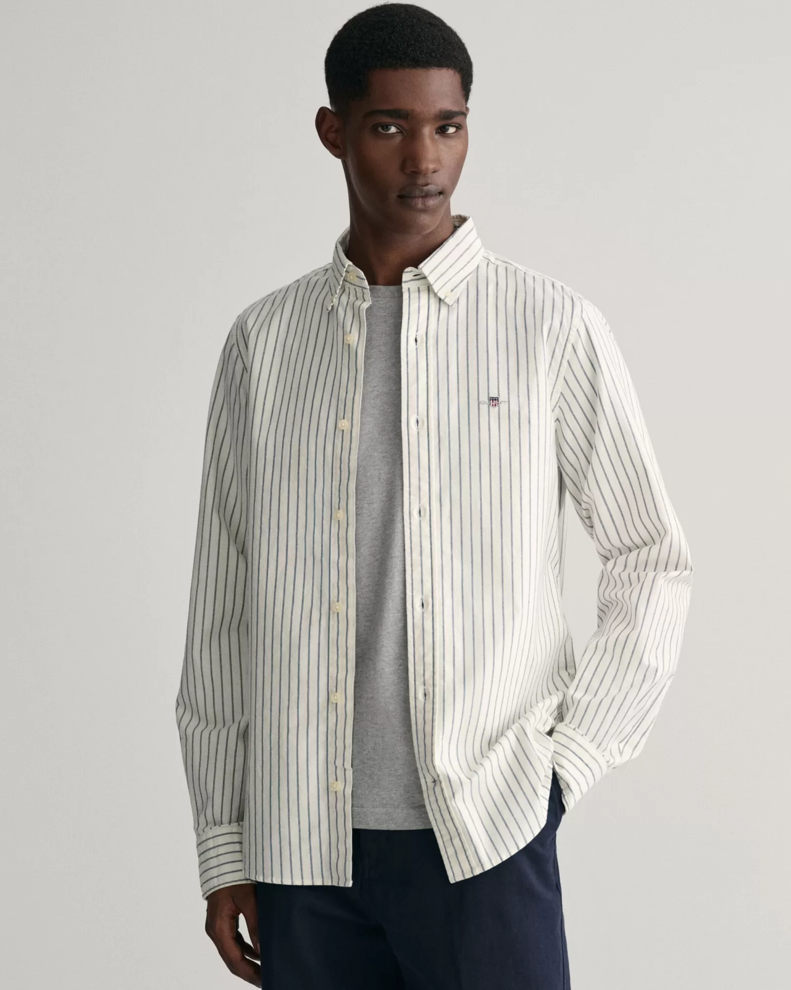 GANT Slim Fit Striped Oxford Stretch Shirt | Skjortor