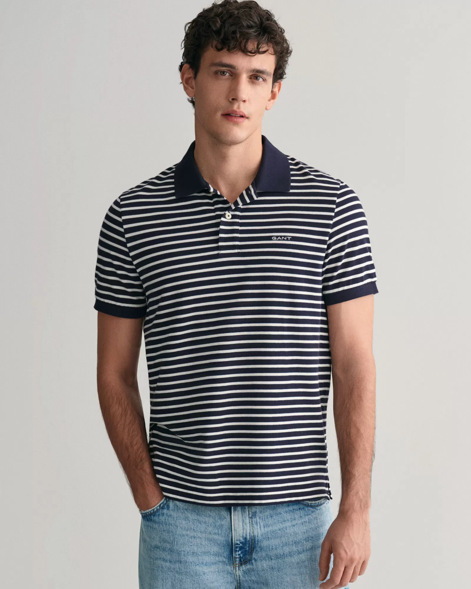 GANT Striped Piqué Polo Shirt | Pikéer