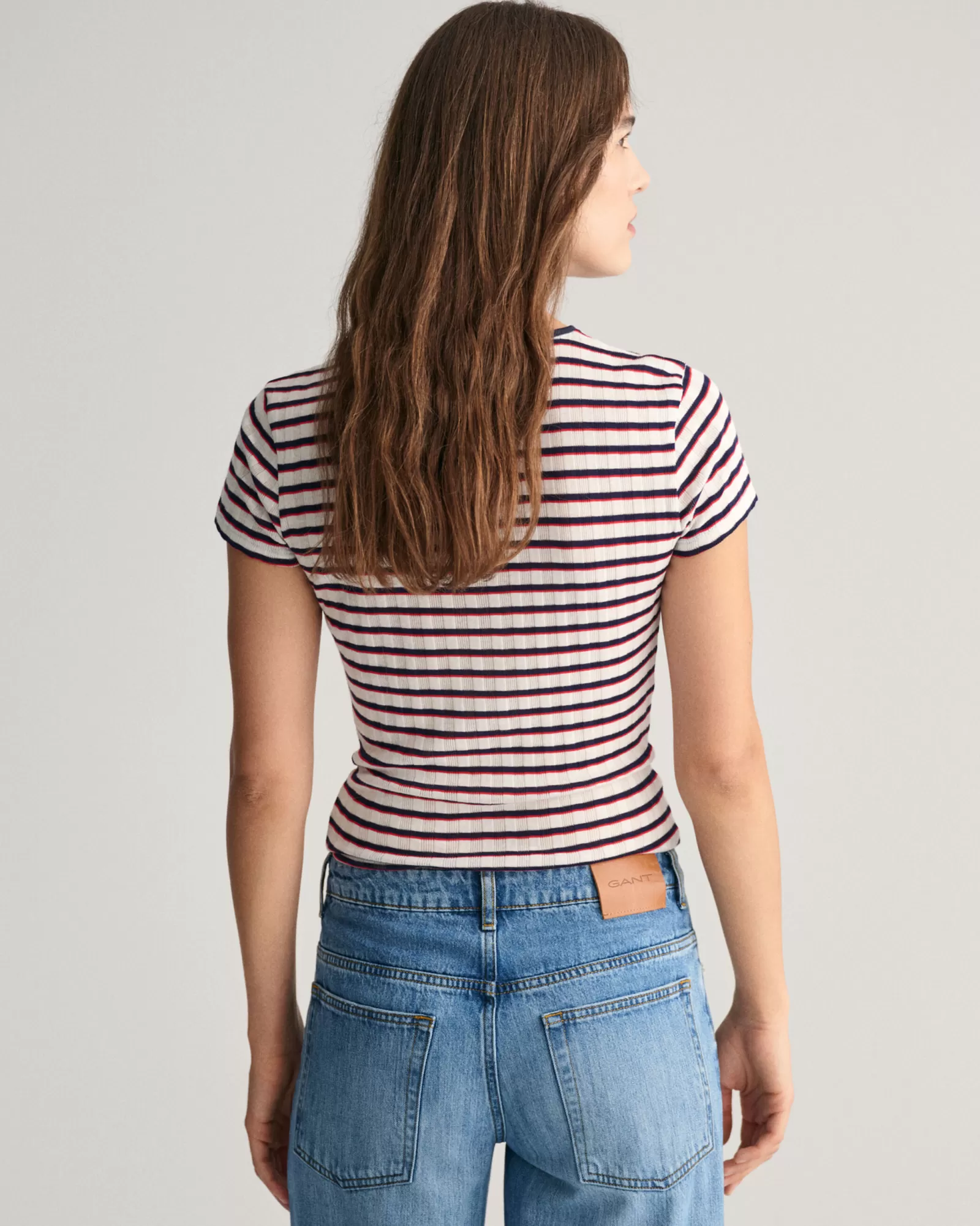 GANT Striped Ribbed T-Shirt | T-shirtar & Toppar