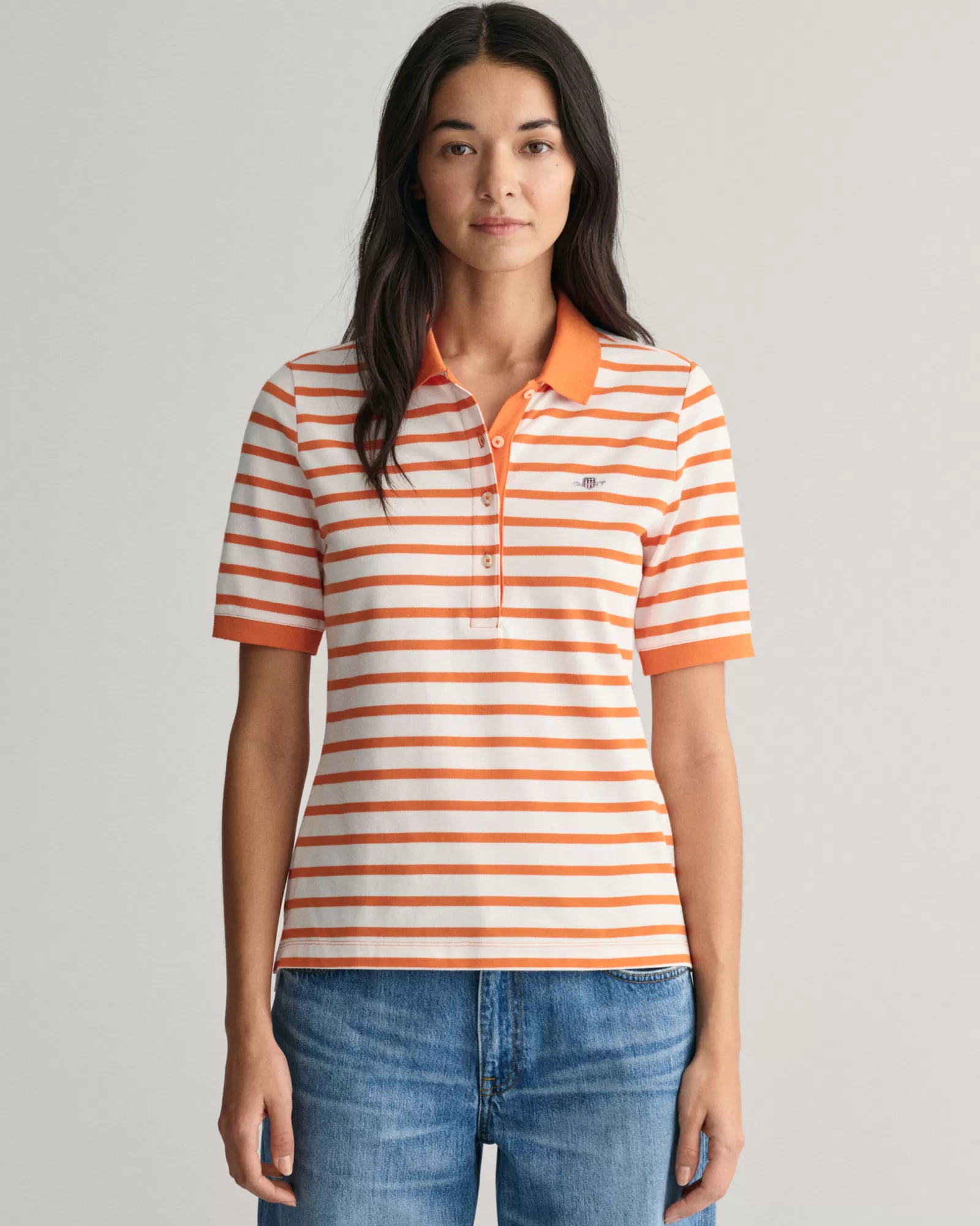 GANT Striped Shield Piqué Polo Shirt | Pikéer